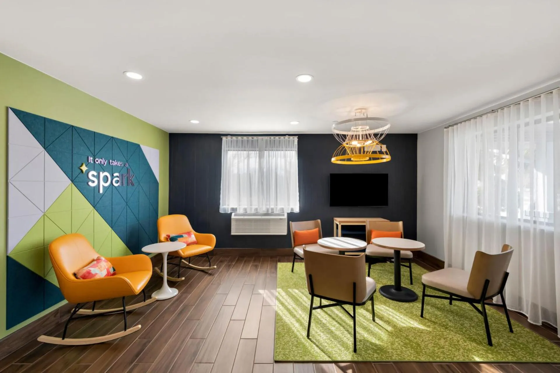 Communal lounge/ TV room in Spark by Hilton Norfolk