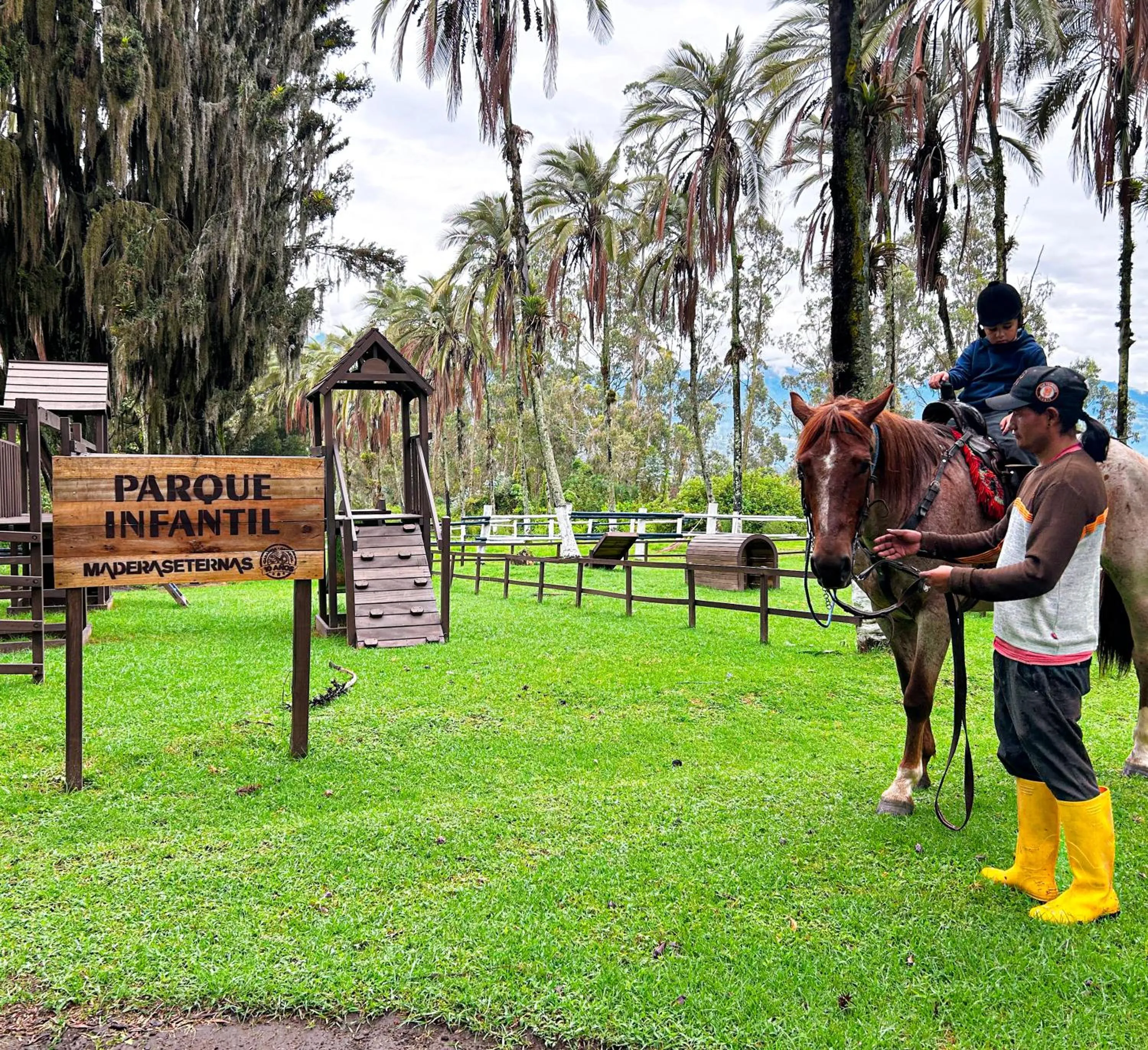 Children play ground in Hostería Hacienda Pinsaqui