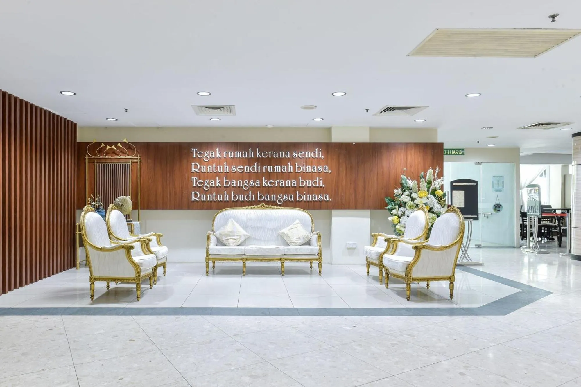 Seating area in Sunday Malacca Formerly Tun Fatimah