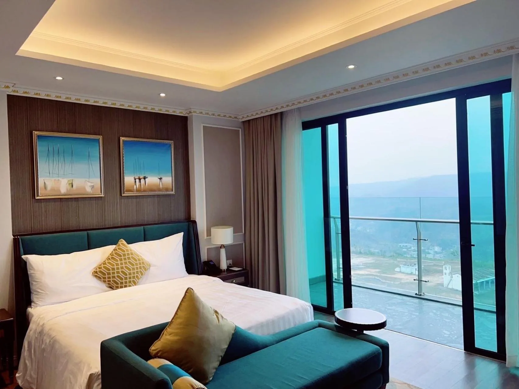 View (from property/room), Bed in FLC Halong Bay Golf Club & Luxury Resort