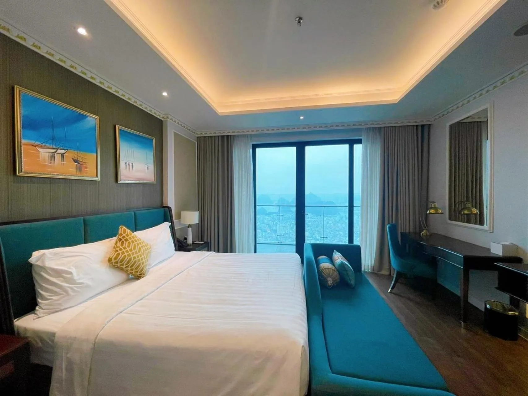 View (from property/room), Bed in FLC Halong Bay Golf Club & Luxury Resort