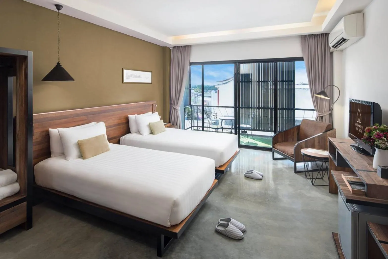 Bed in Amphawa Nanon Hotel