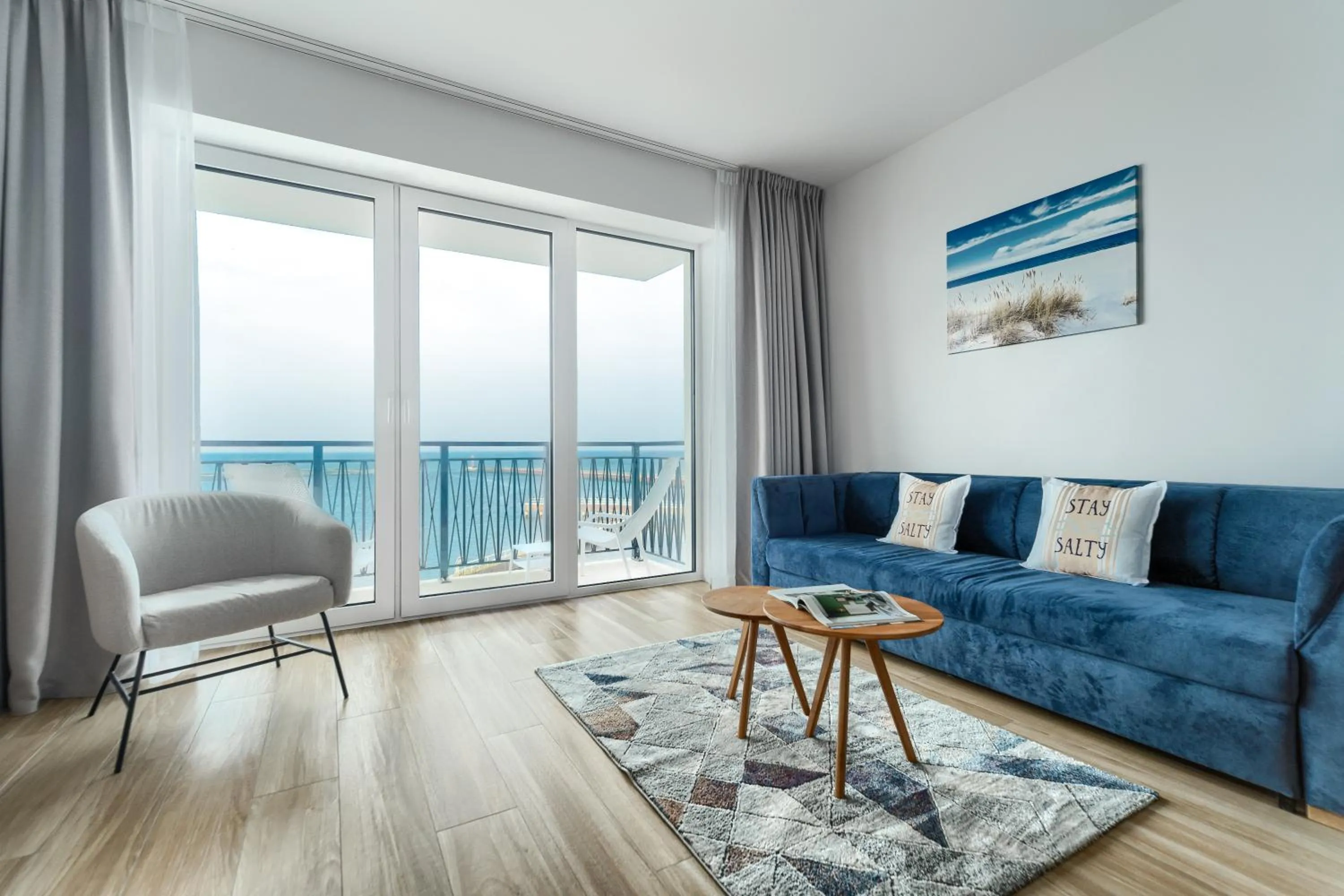 Living room in Apartamenty Marina z widokiem na morze