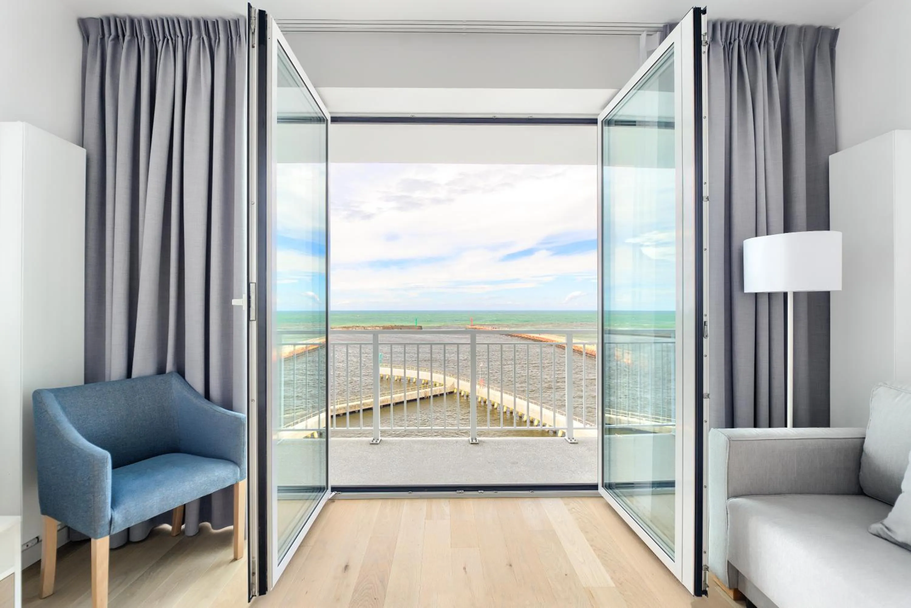 Living room in Apartamenty Marina z widokiem na morze