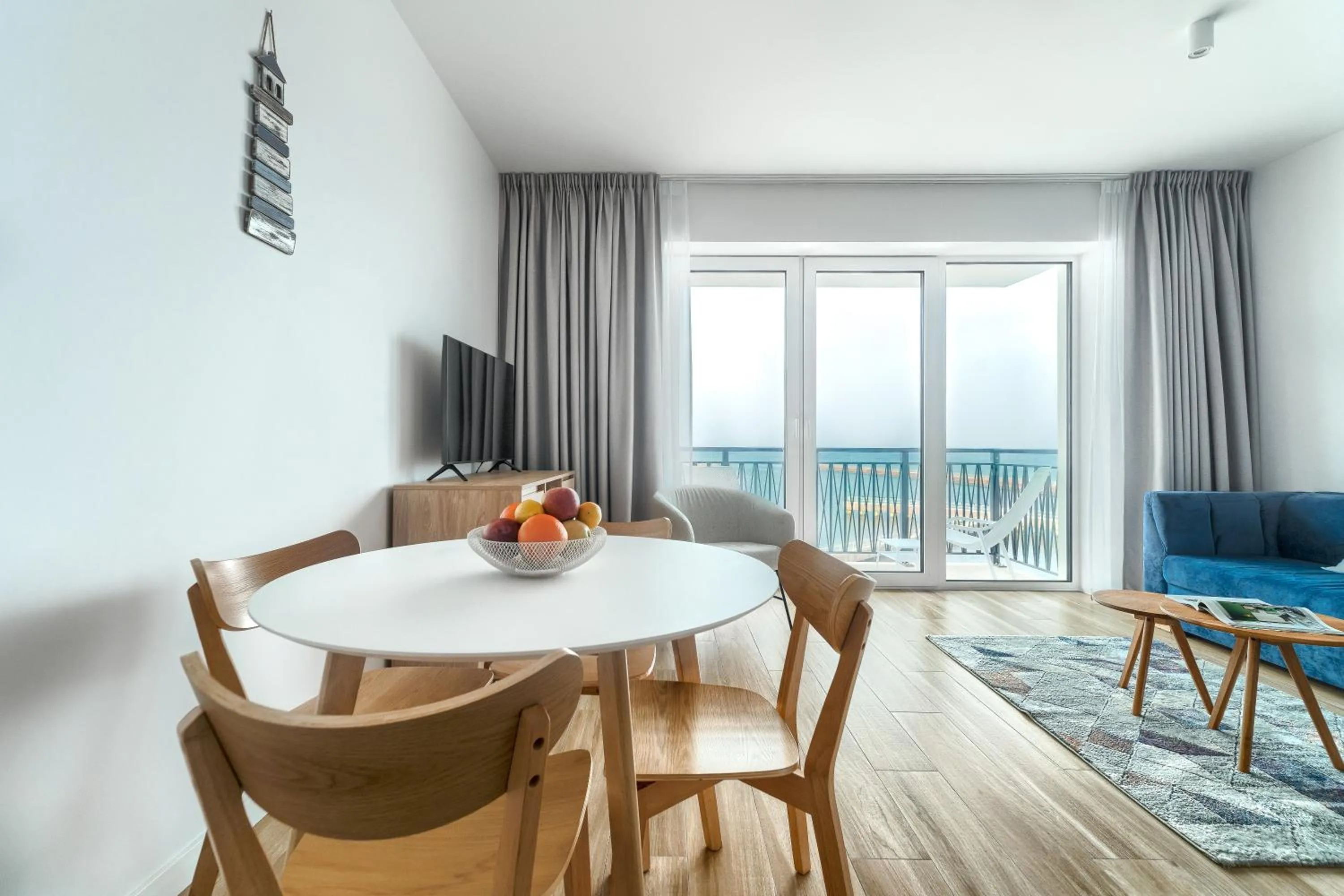 Seating area in Apartamenty Marina z widokiem na morze