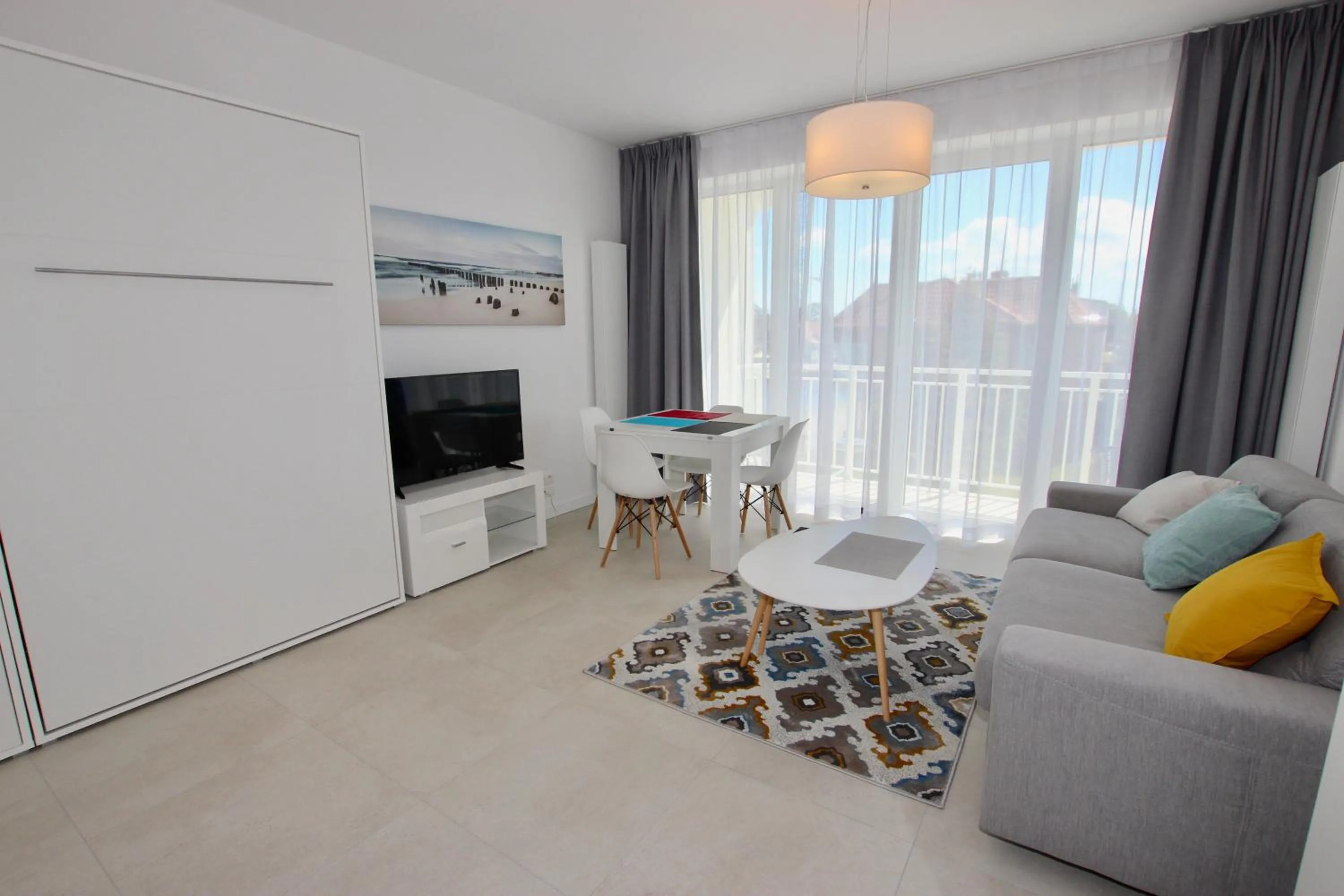 Living room in Apartamenty Marina z widokiem na morze