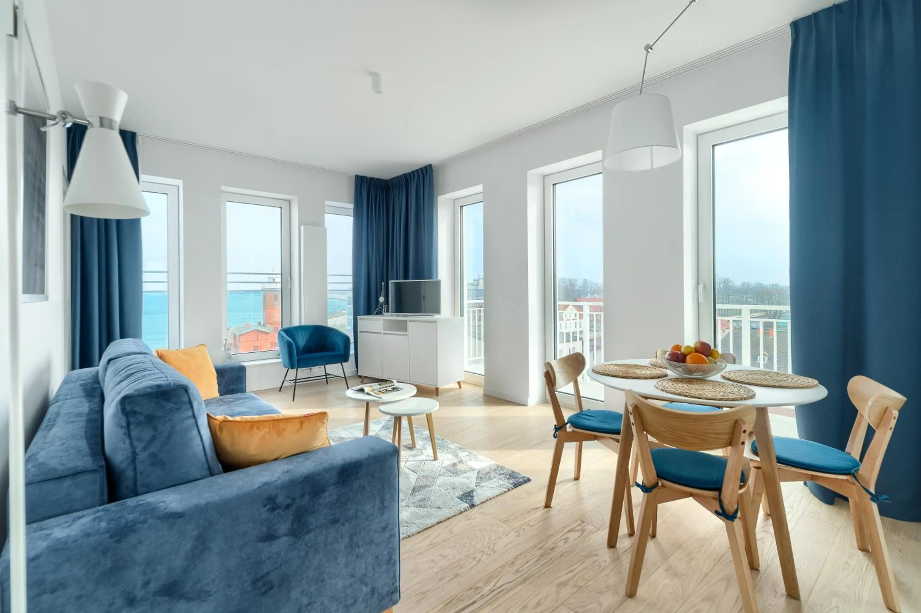 Living room in Apartamenty Marina z widokiem na morze