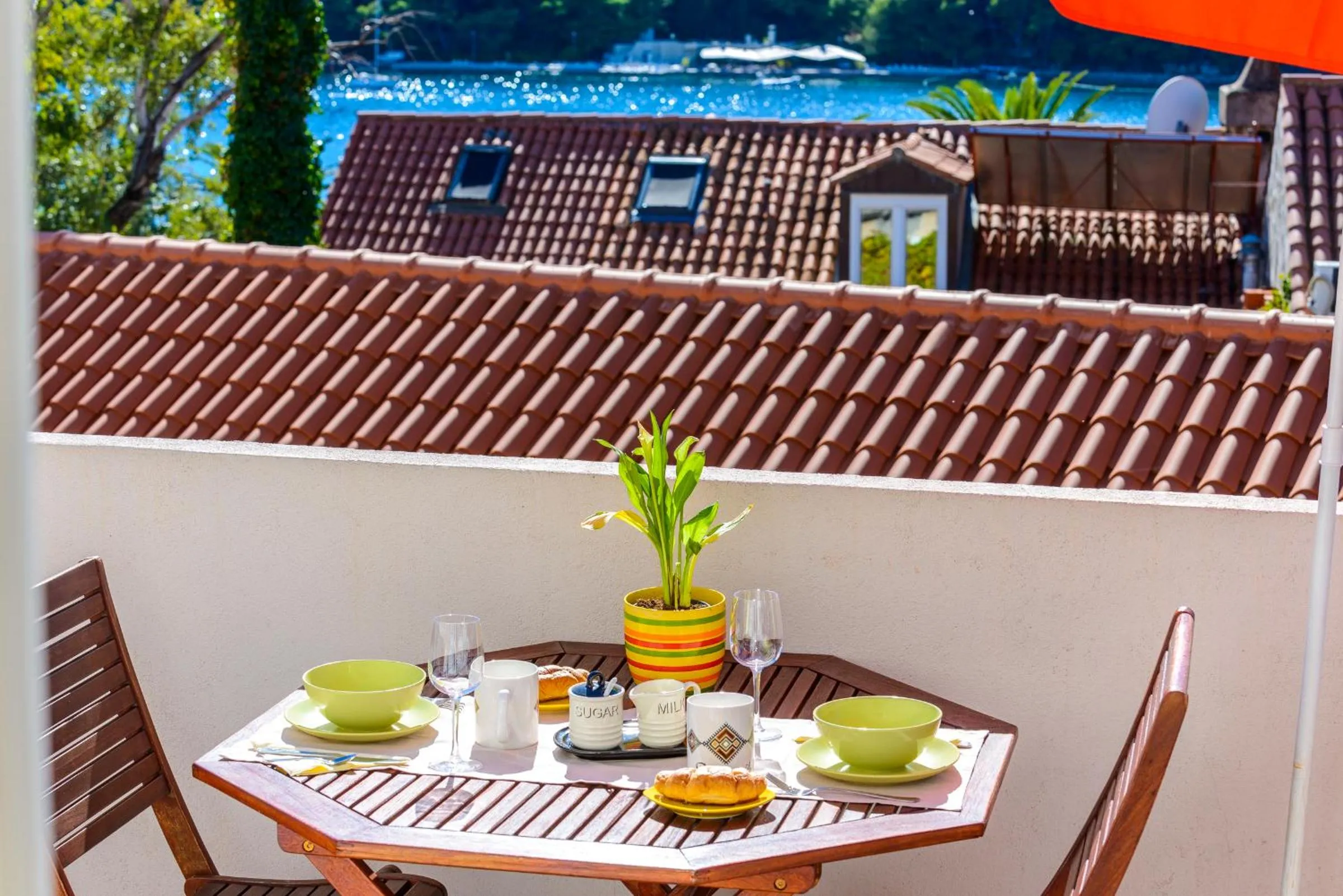 Balcony/Terrace in Apartment Villa Eta Deluxe