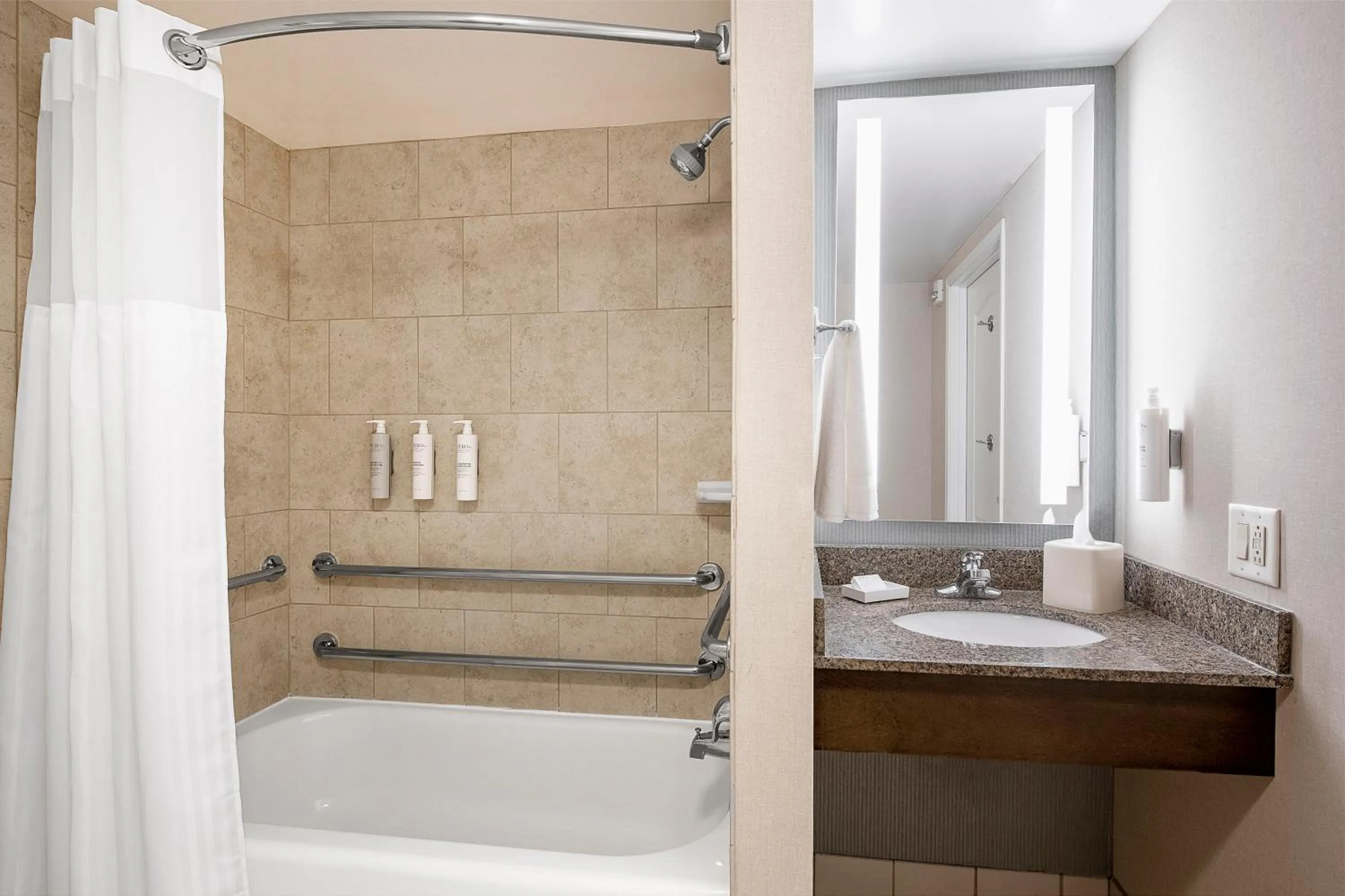 Bathroom in Hilton Garden Inn Cleveland Downtown