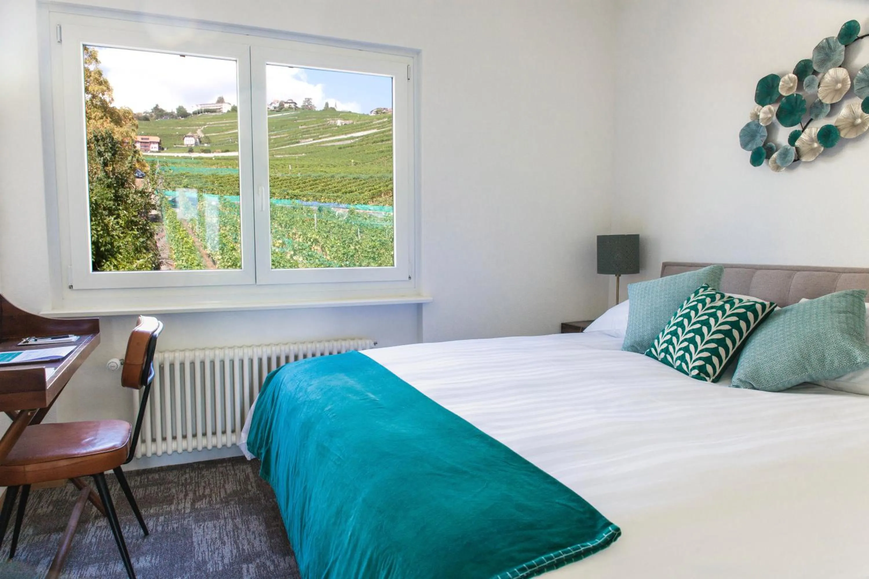 Bed in Auberge de Rivaz