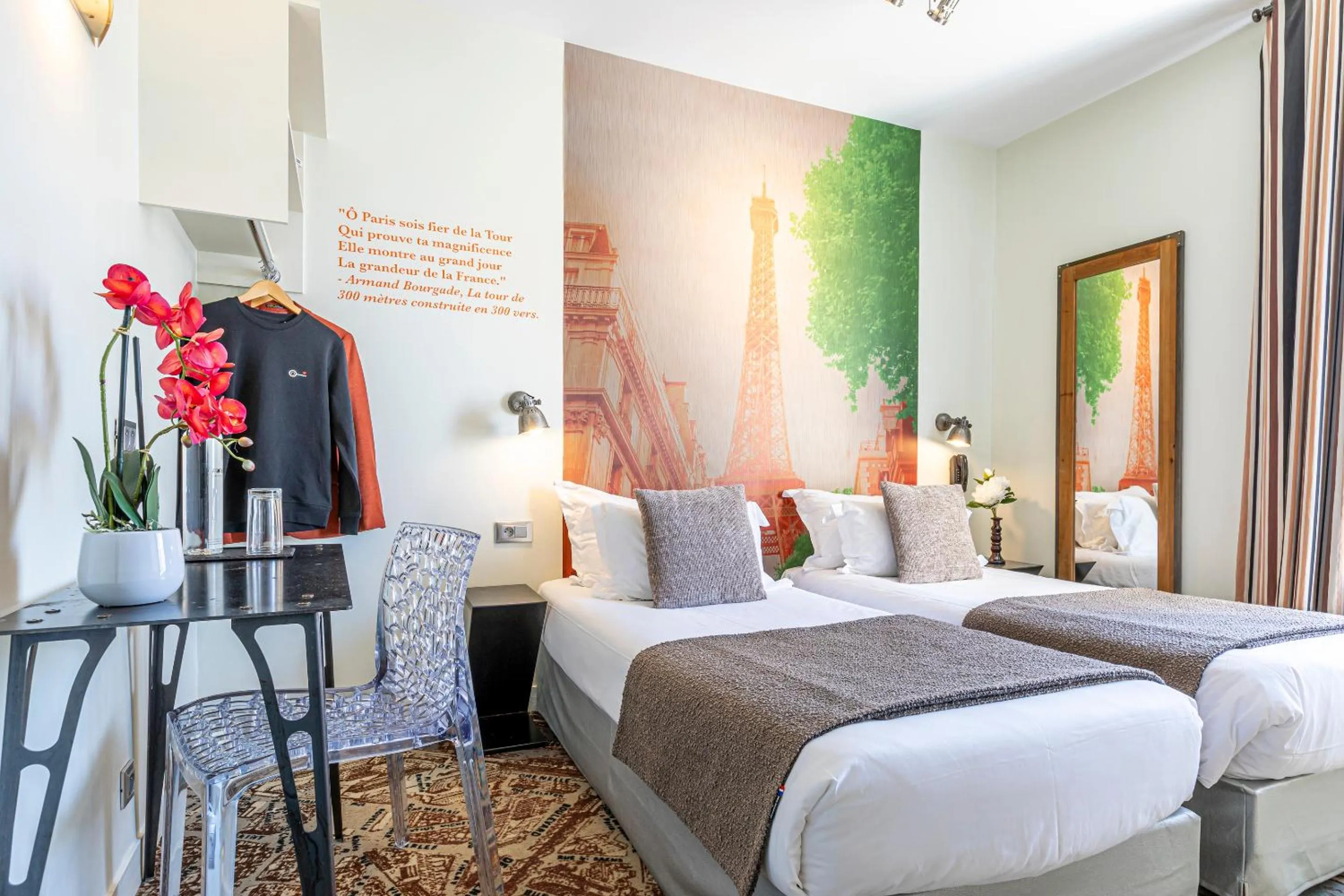 Photo of the whole room, Bed in Hotel Alpha Paris Eiffel by Patrick Hayat