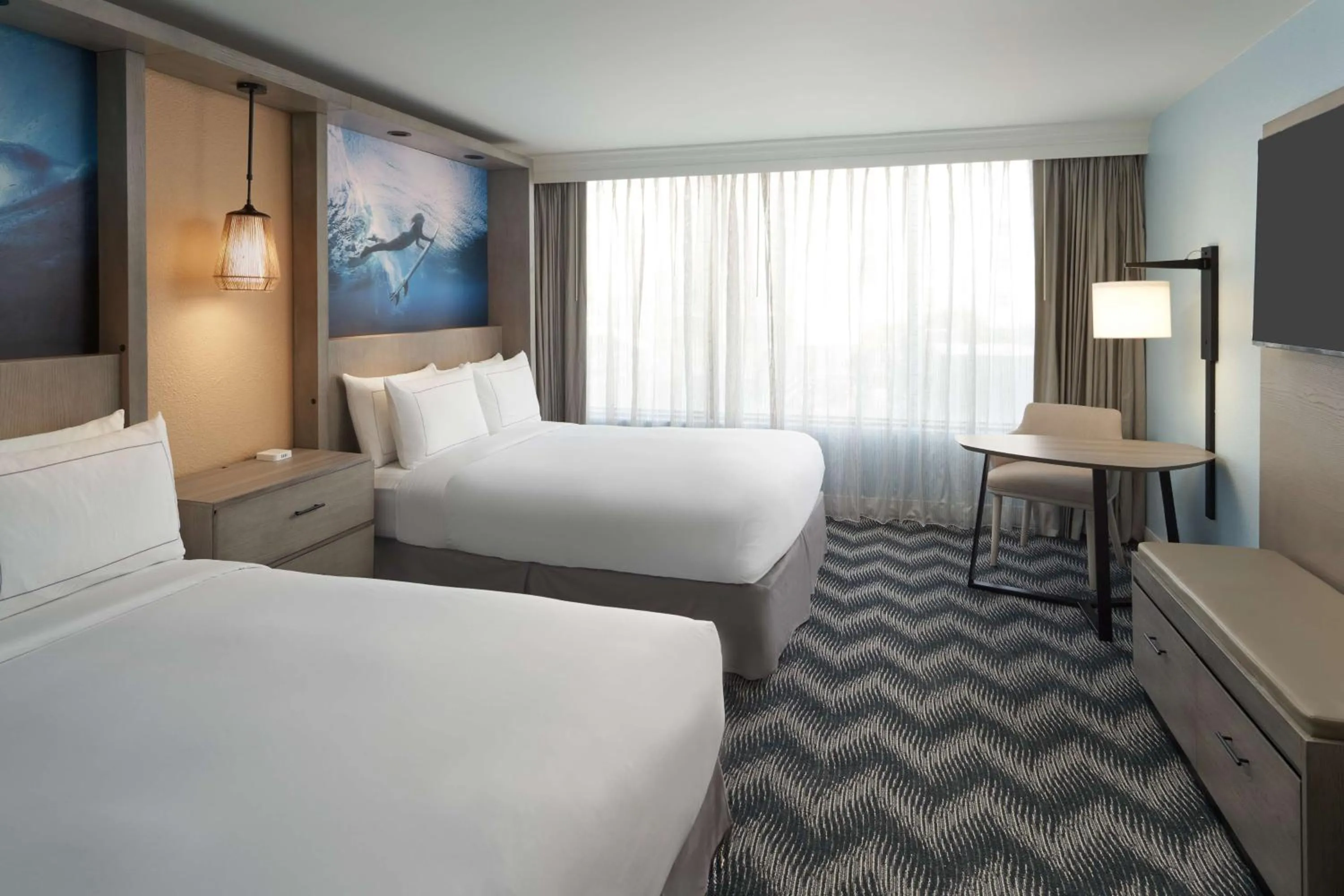 Bed in Hilton Cocoa Beach Oceanfront