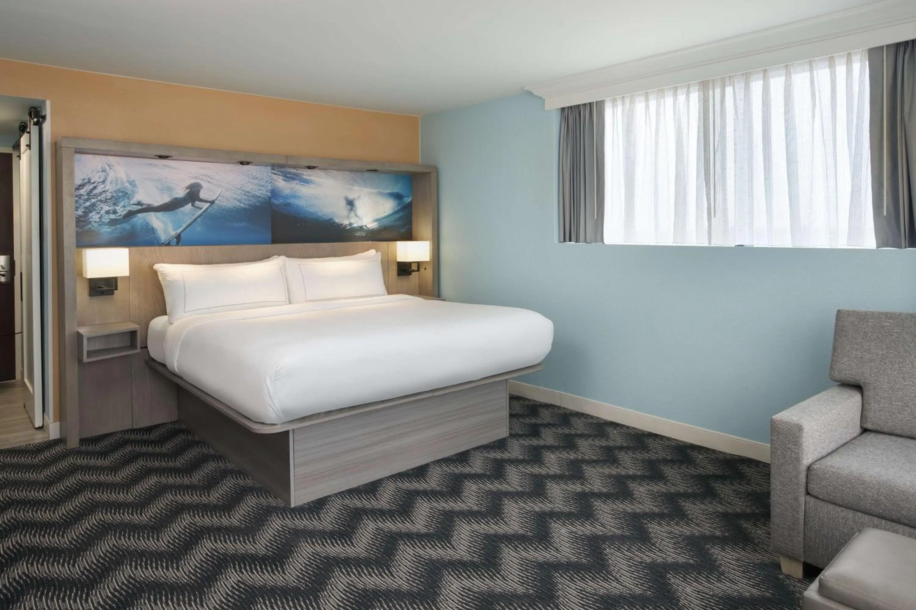 Bed in Hilton Cocoa Beach Oceanfront