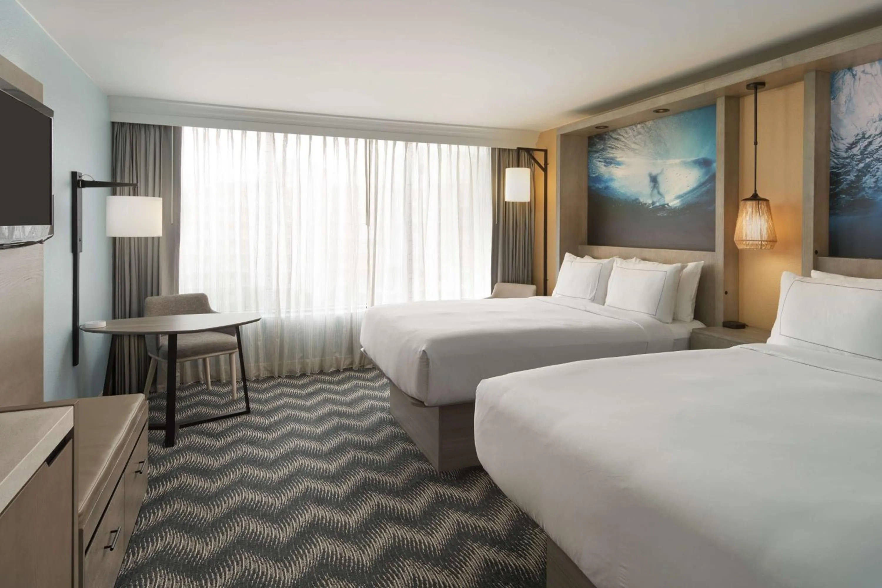 Bed in Hilton Cocoa Beach Oceanfront