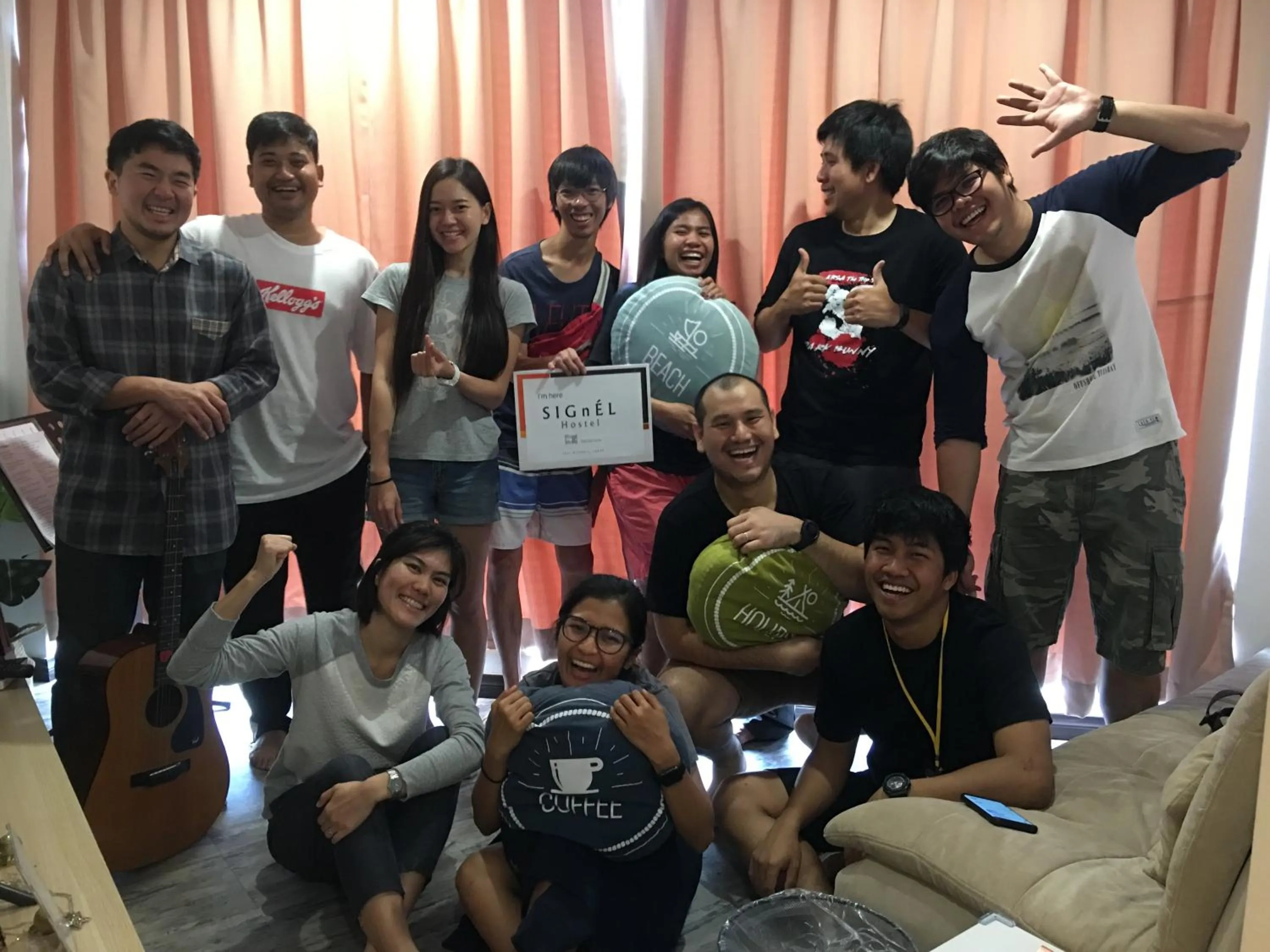 group of guests in Signel Hostel