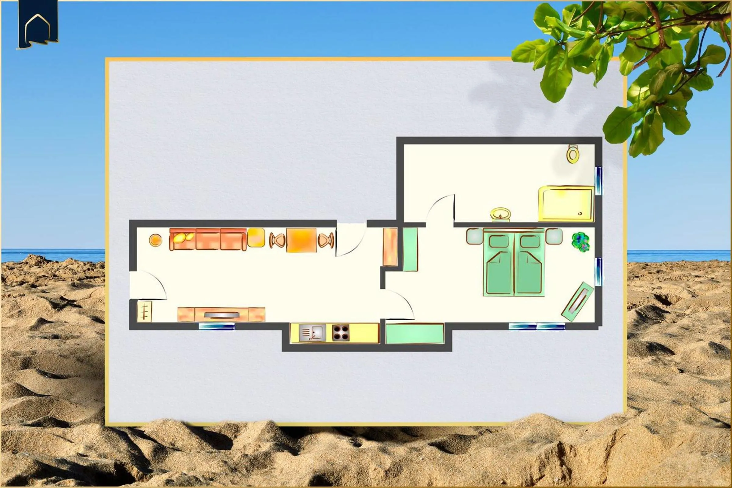 Floor plan in Villa Doris Whg 6 Morgenrot