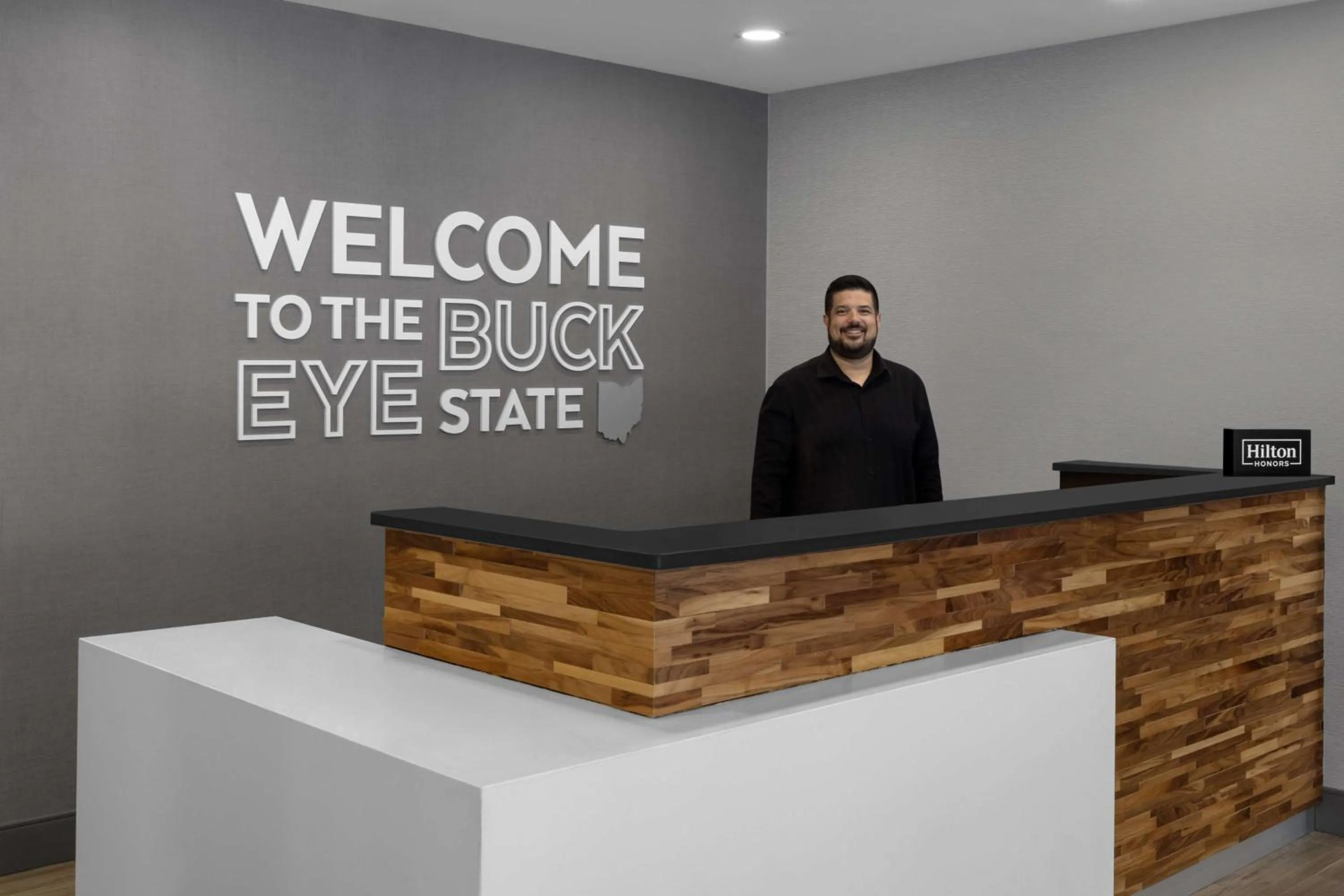 Lobby or reception in Hampton Inn Cleveland-Downtown