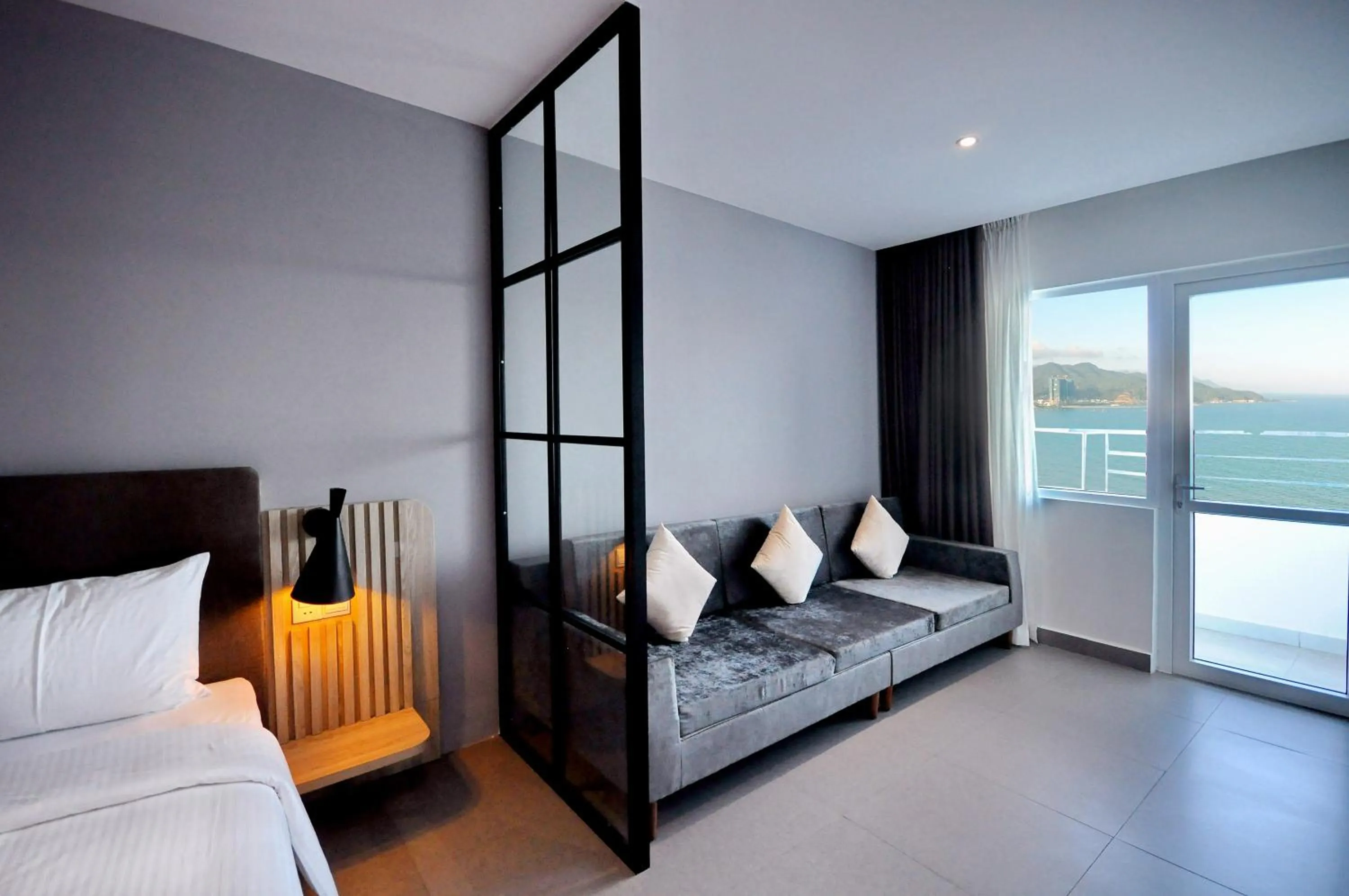 View (from property/room), Bed in Anrizon Hotel Nha Trang