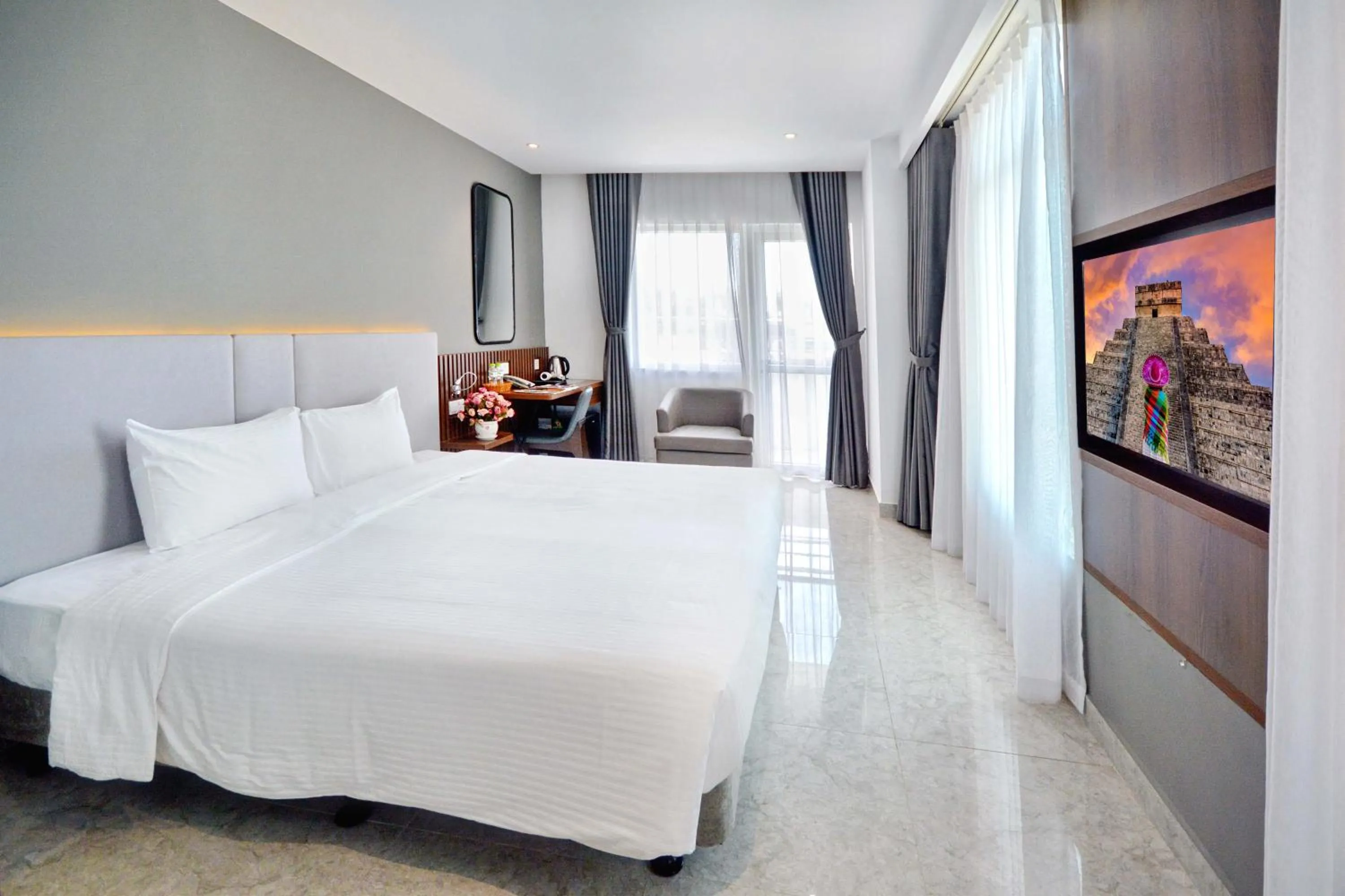 Photo of the whole room, Bed in Anrizon Hotel Nha Trang