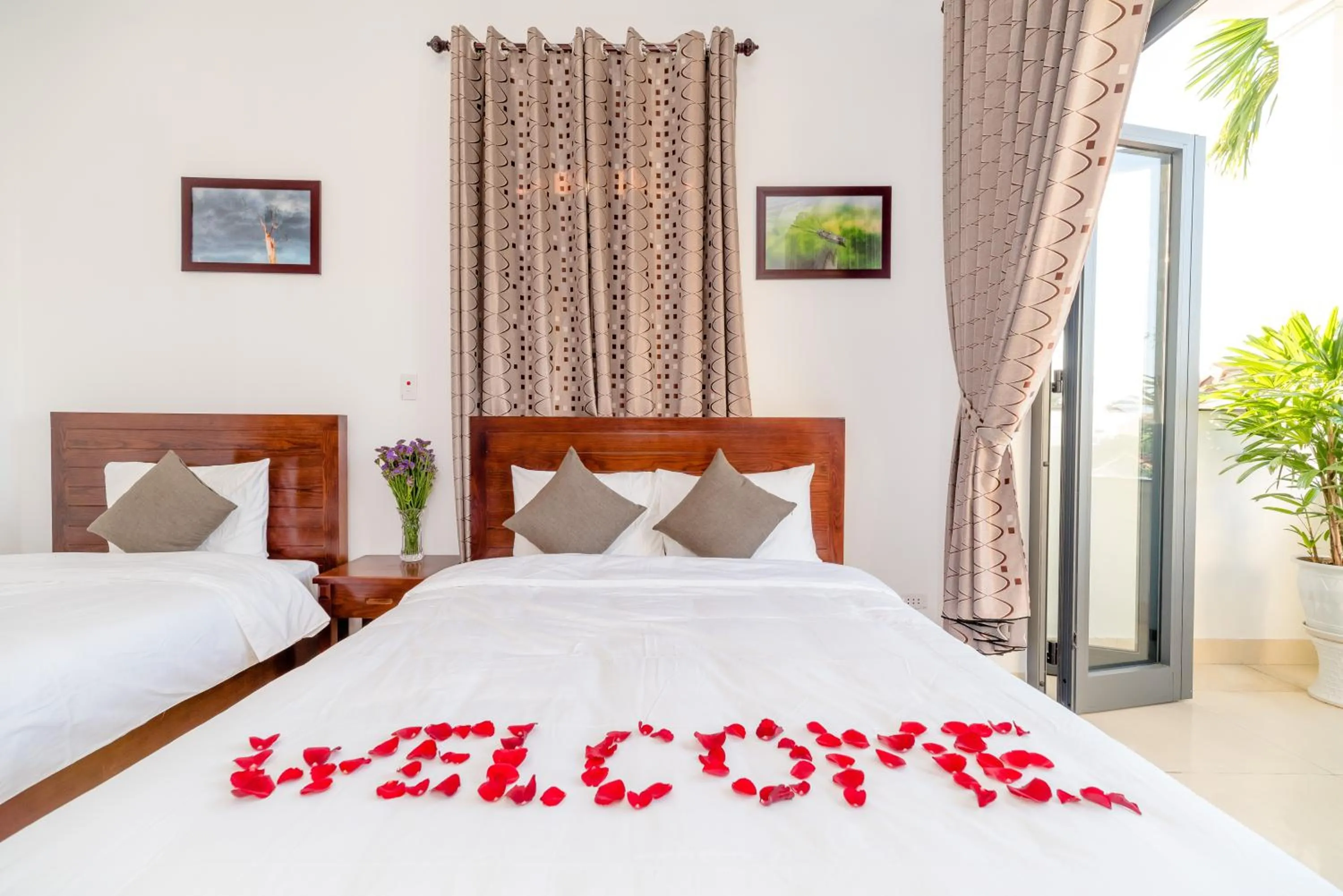 Bed in Hanh Nhung Villa