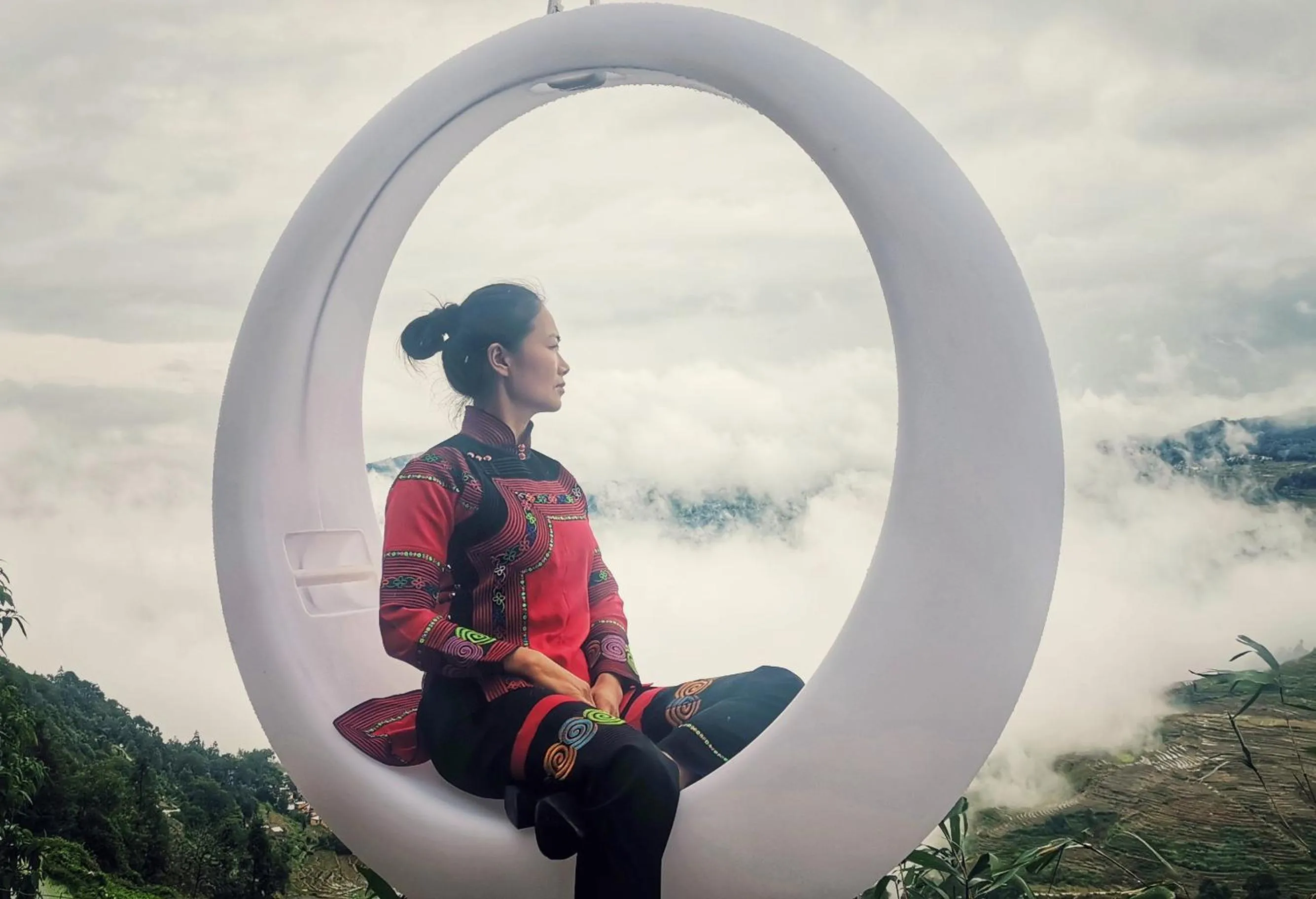 Inner courtyard view in Beyond The Cloud