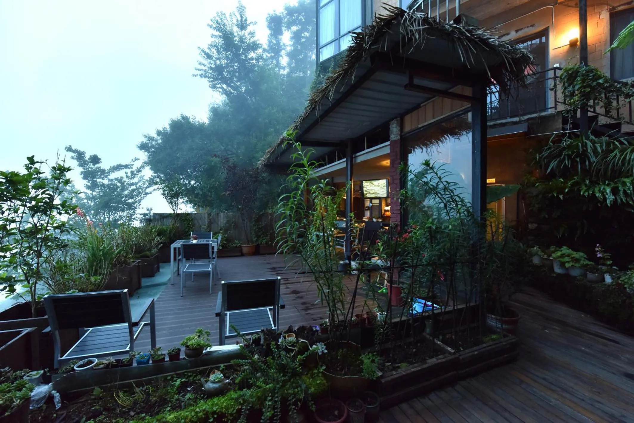 Inner courtyard view in Beyond The Cloud