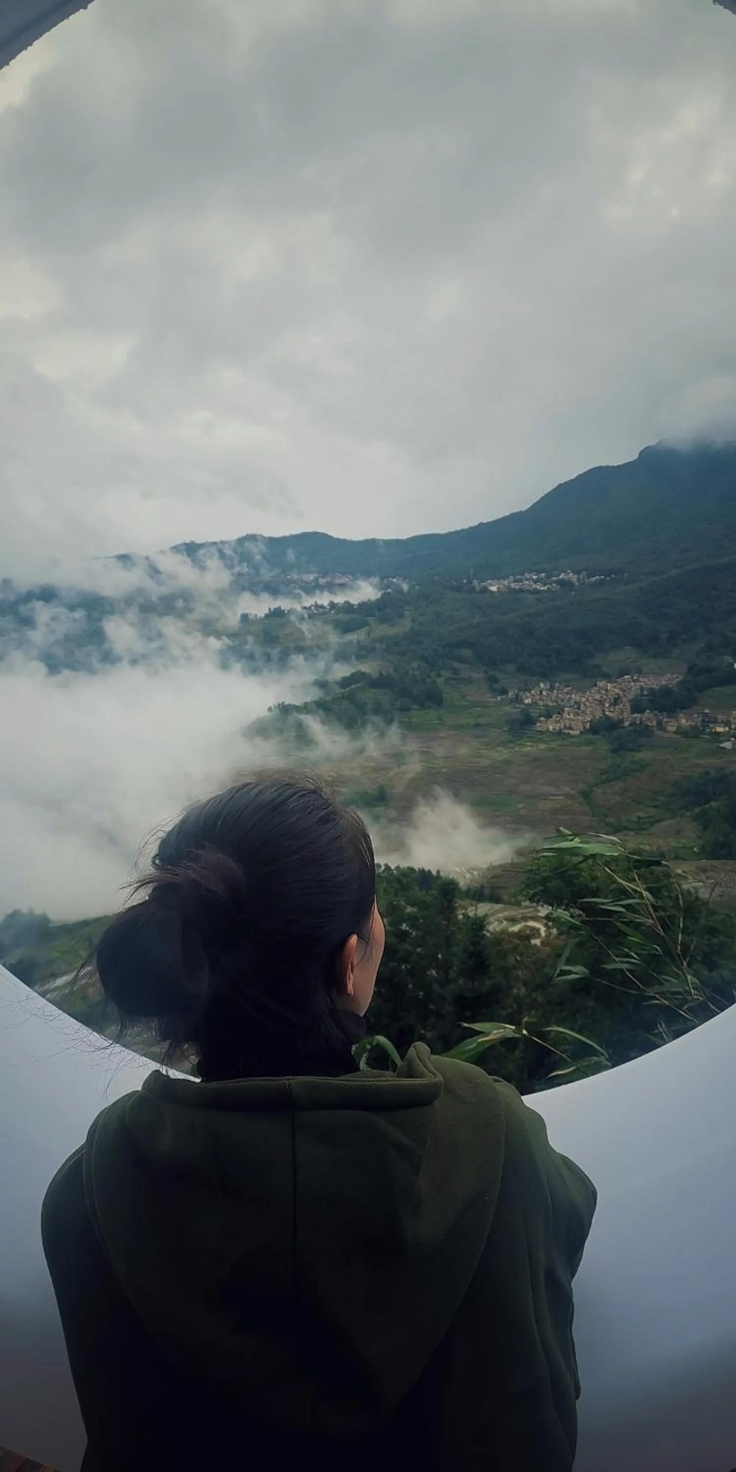Inner courtyard view in Beyond The Cloud