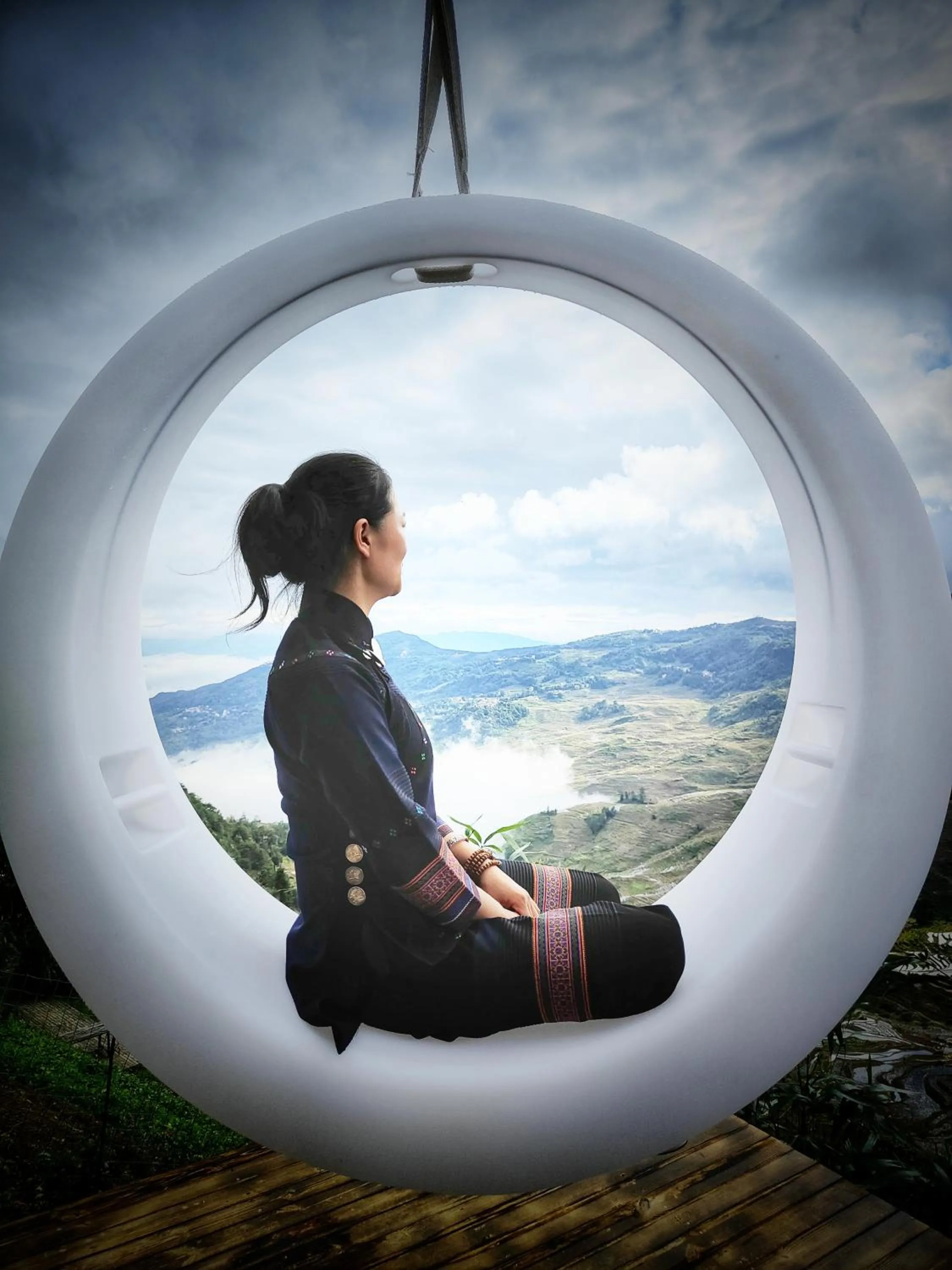 Inner courtyard view in Beyond The Cloud