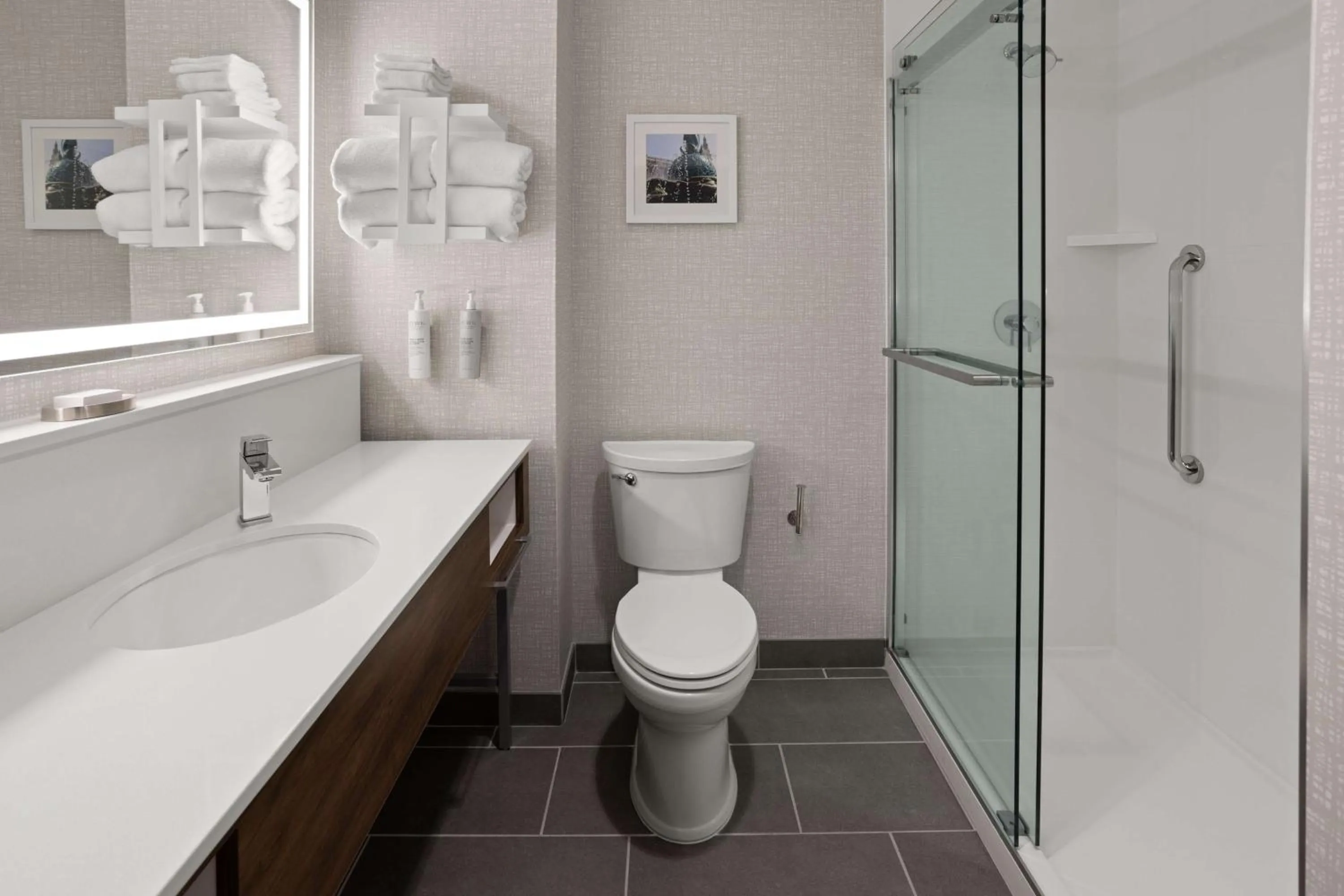 Bathroom in Hampton Inn Cleveland-Airport/Tiedeman Road