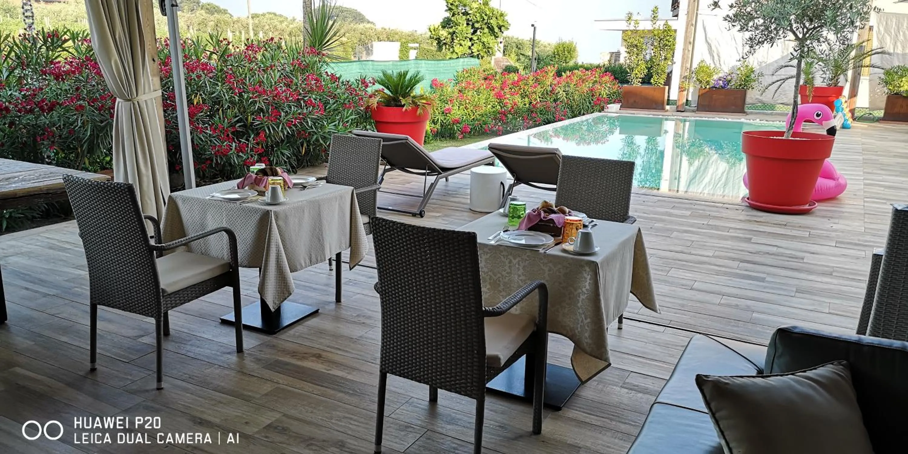 Patio in B&B Villa Pelèr