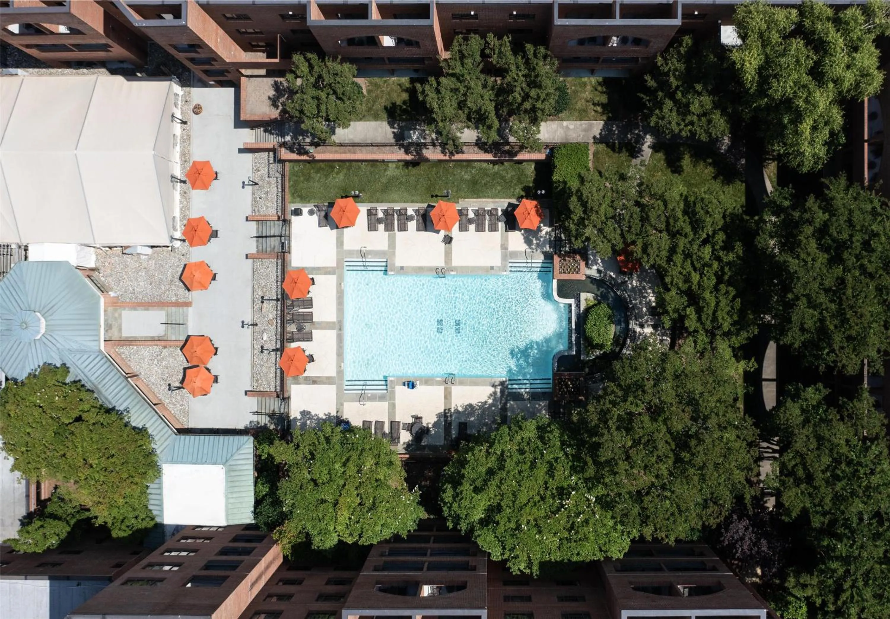 Pool view in DoubleTree Suites by Hilton Charlotte/SouthPark