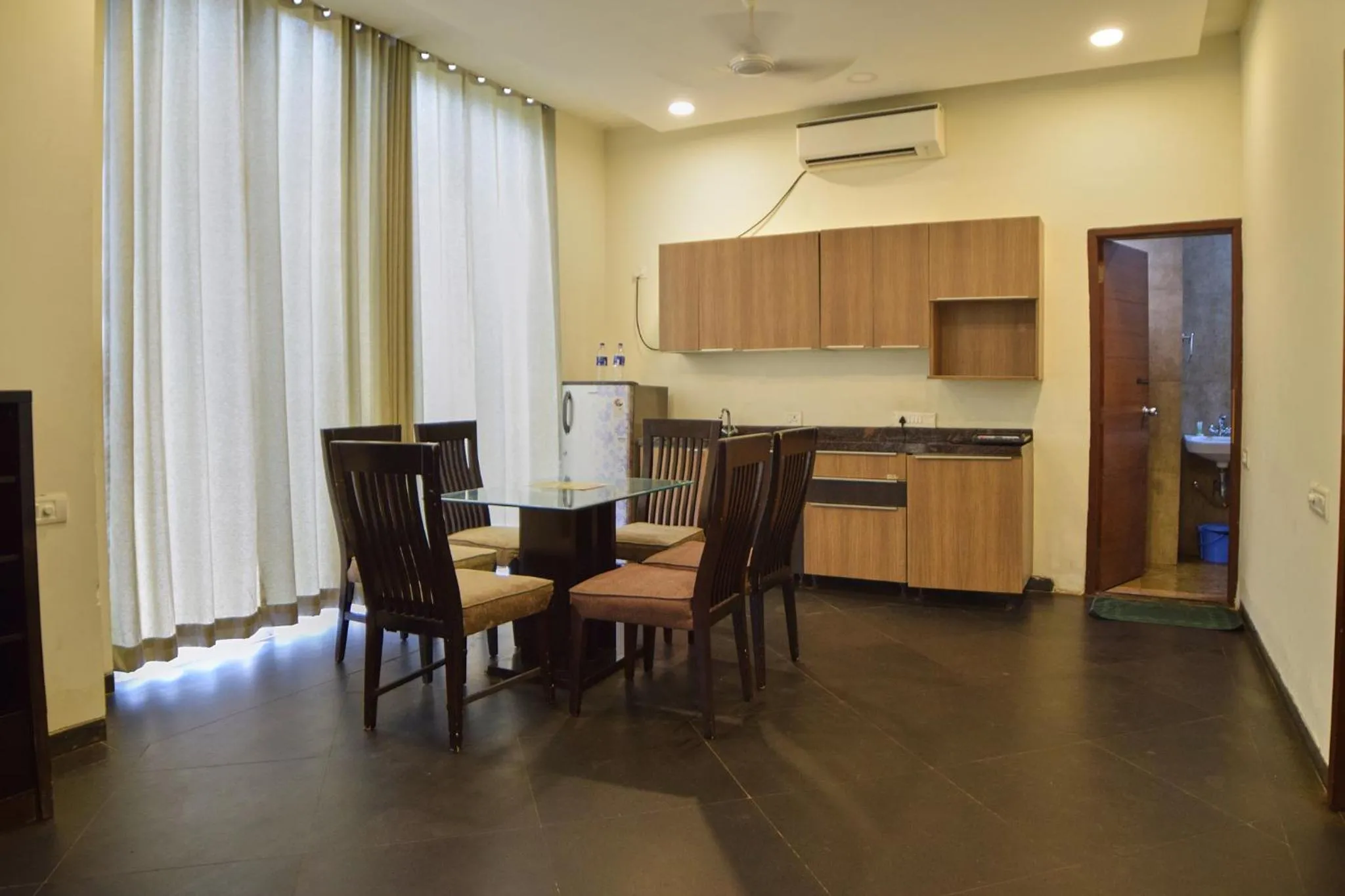 Dining area in The Eternal Wave by Krish Retreat