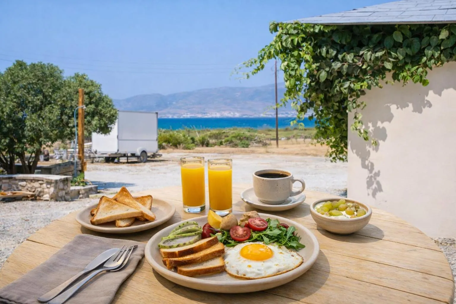 Restaurant/places to eat in Studios Vrettos Beachfront Hotel