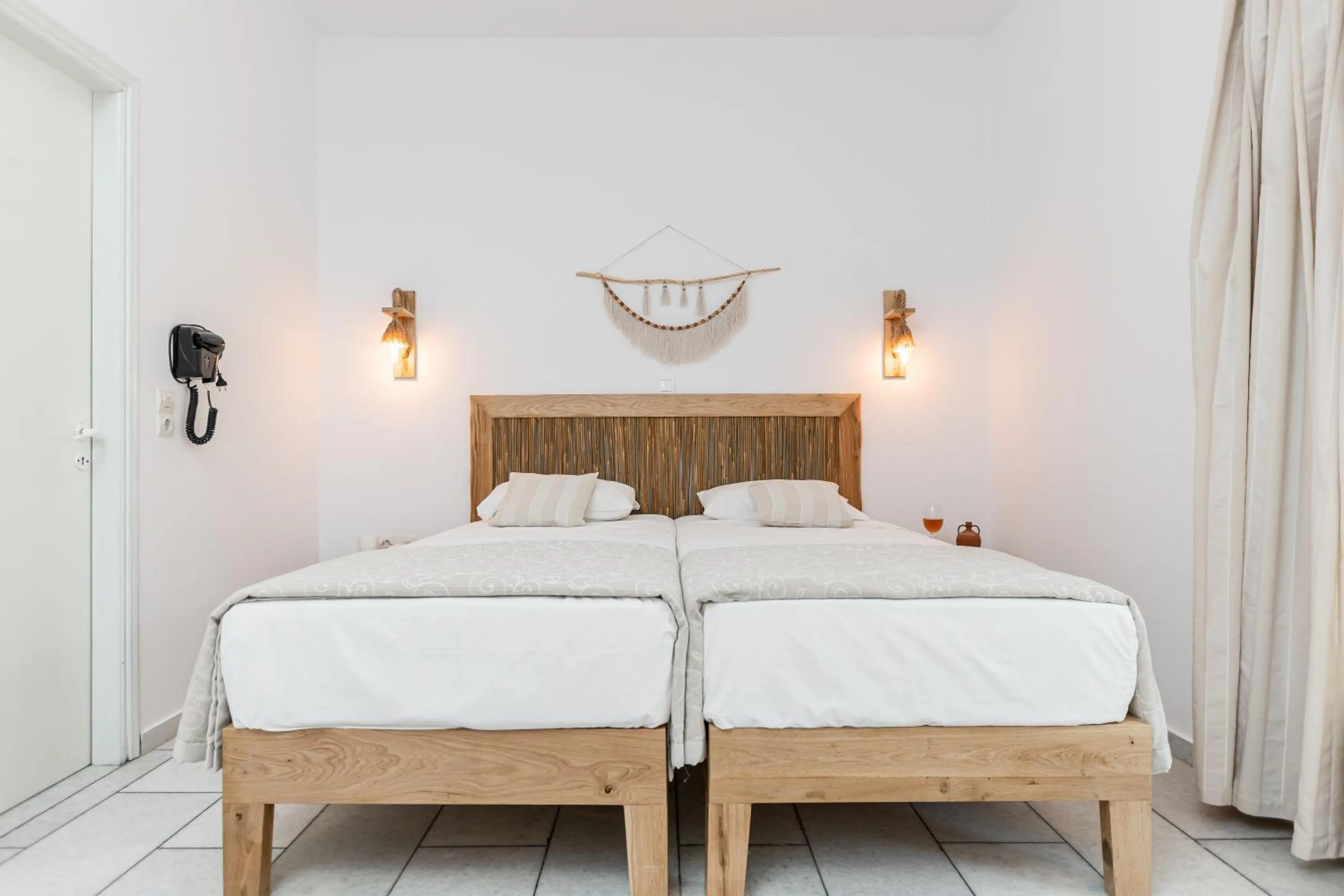 Bedroom, Bed in Studios Vrettos Beachfront Hotel