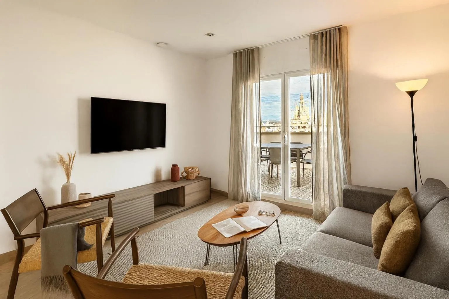 Living room in The Corner Apartments by Aspasios