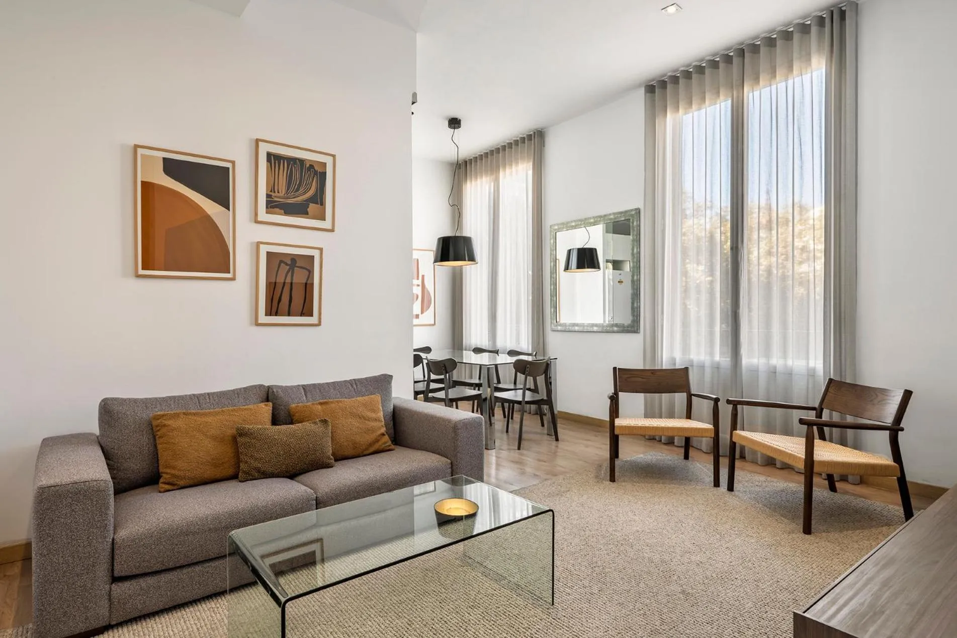 Living room in The Corner Apartments by Aspasios