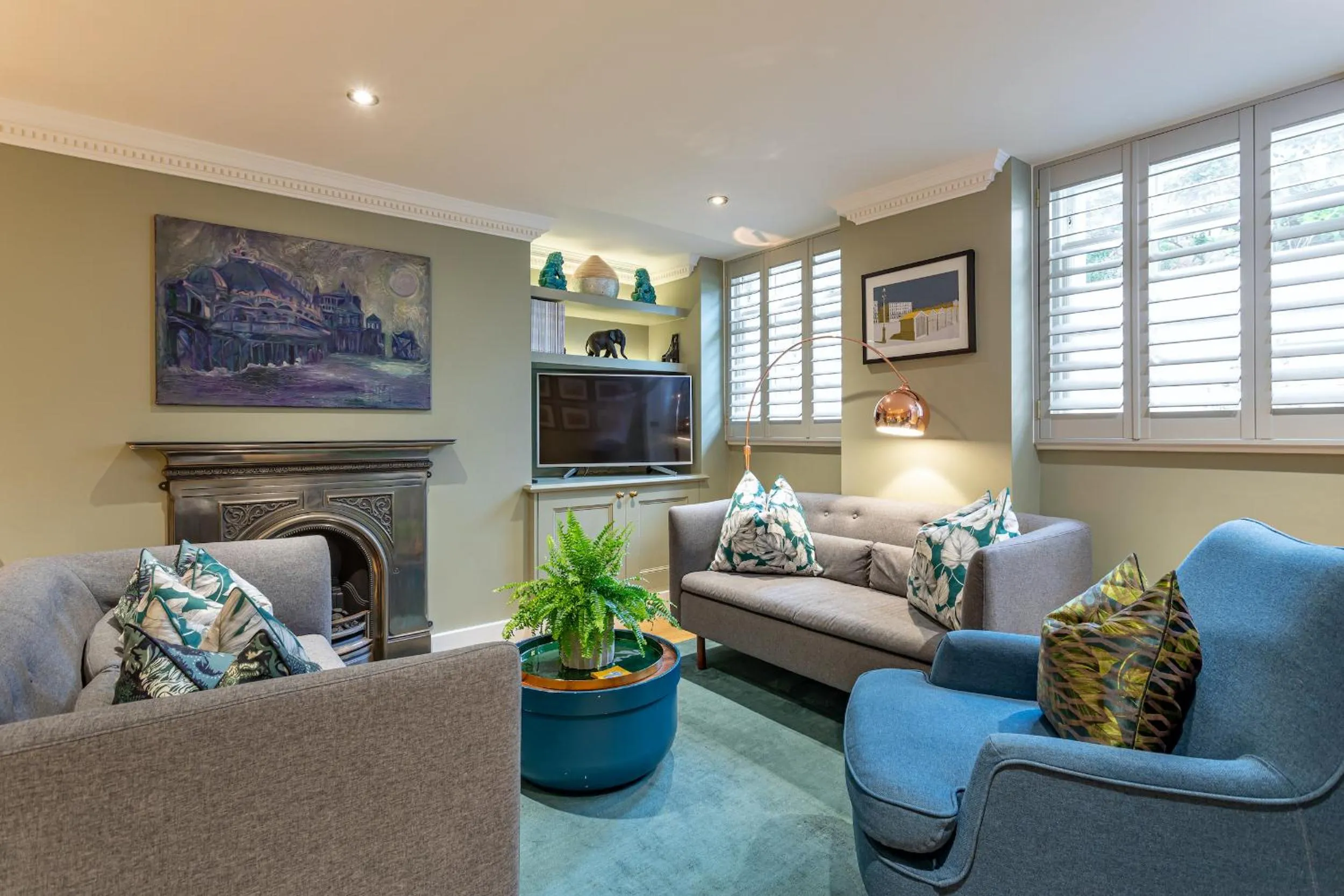 Living room in Beaches Brighton - Luxury Seafront Accommodation