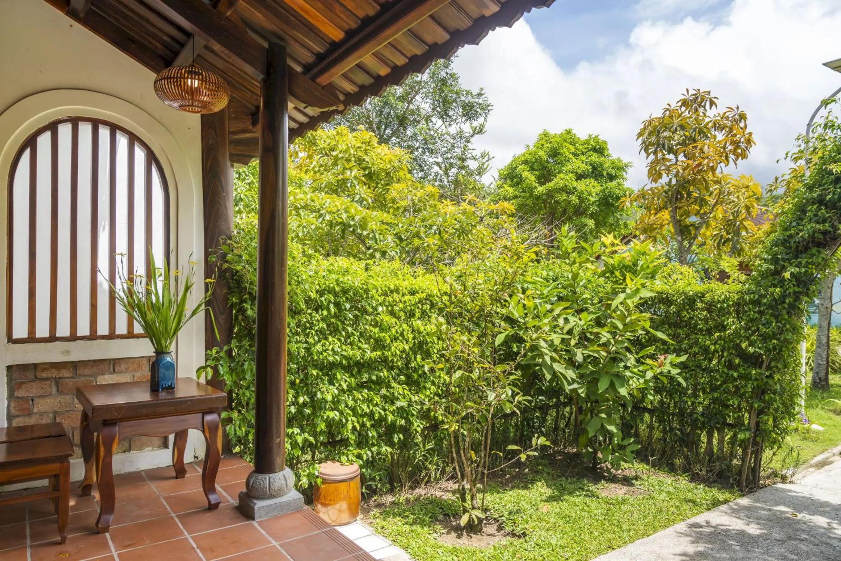 Patio in Maison Du VietNam Resort & Spa
