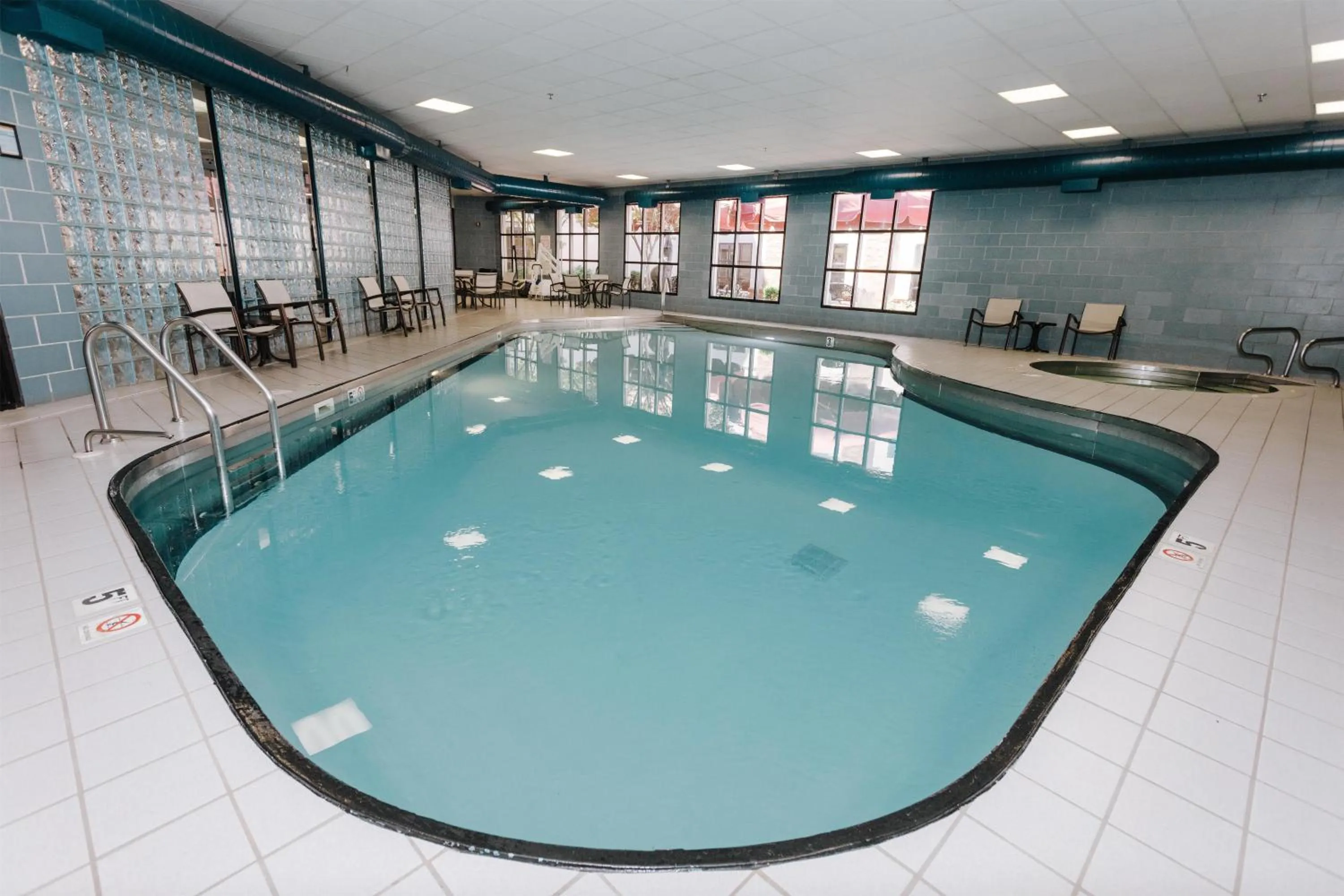 Pool view in DoubleTree by Hilton Bloomington