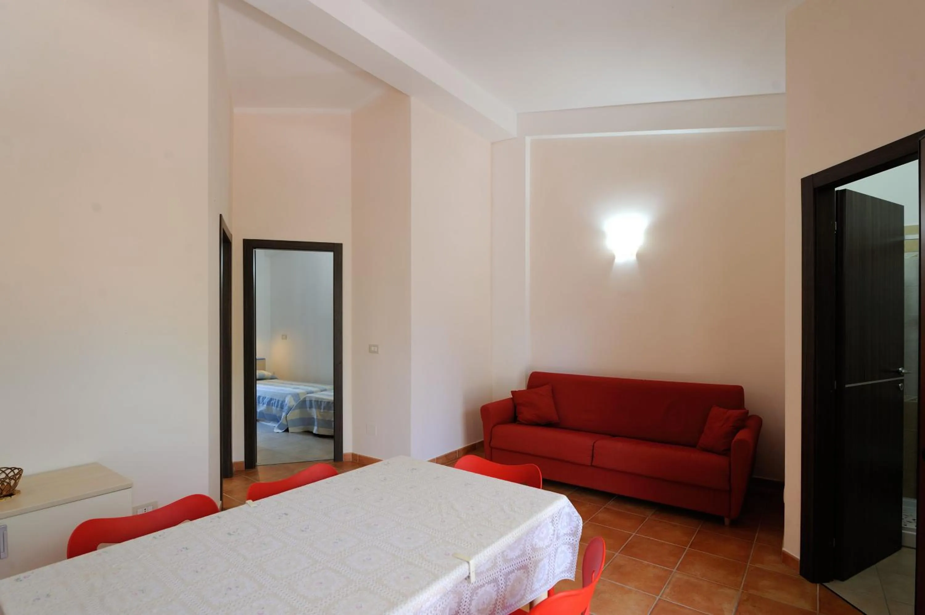 Dining area, Bed in Zagare Residence