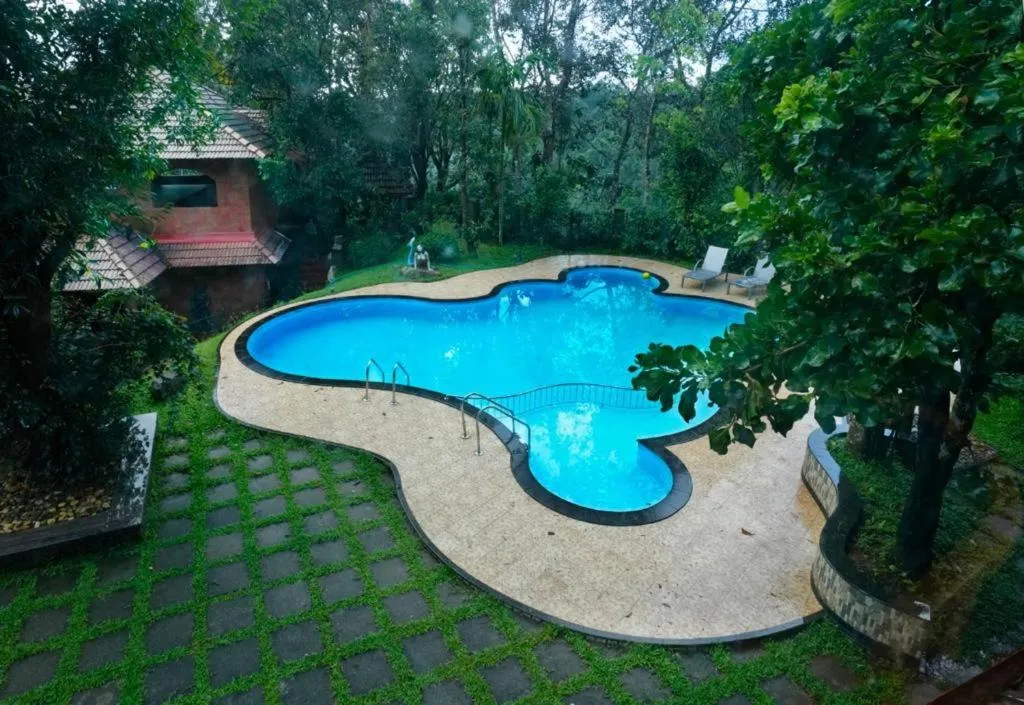 Pool view in Indeevara Luxury Resort and Spa, Wayanad