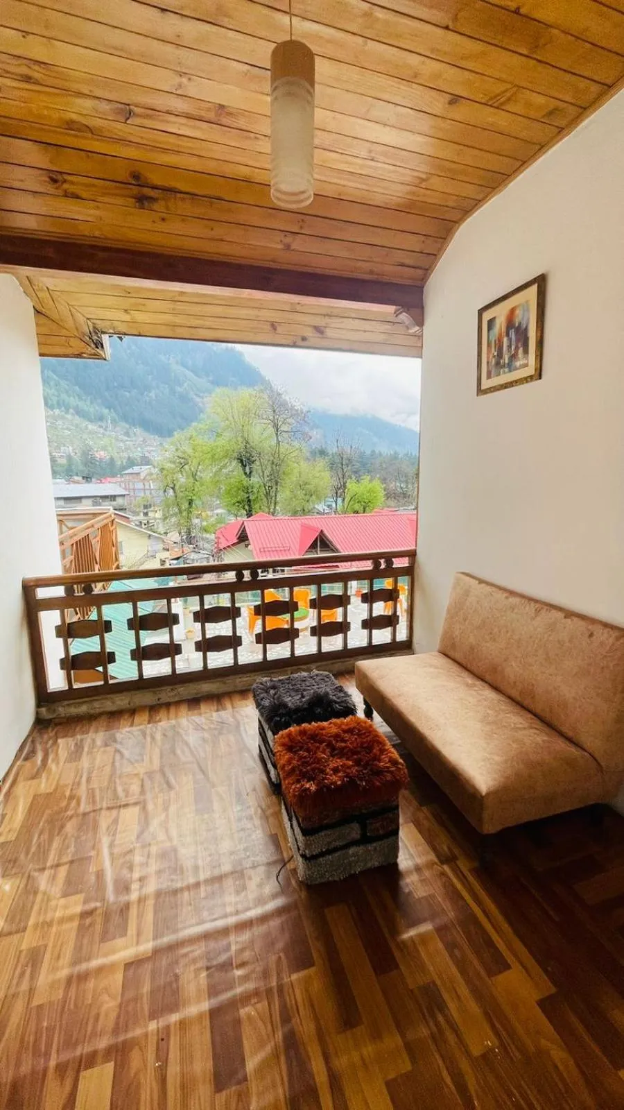 Balcony/Terrace in Hotel Hilltop At Mall Road Manali With Open Terrace