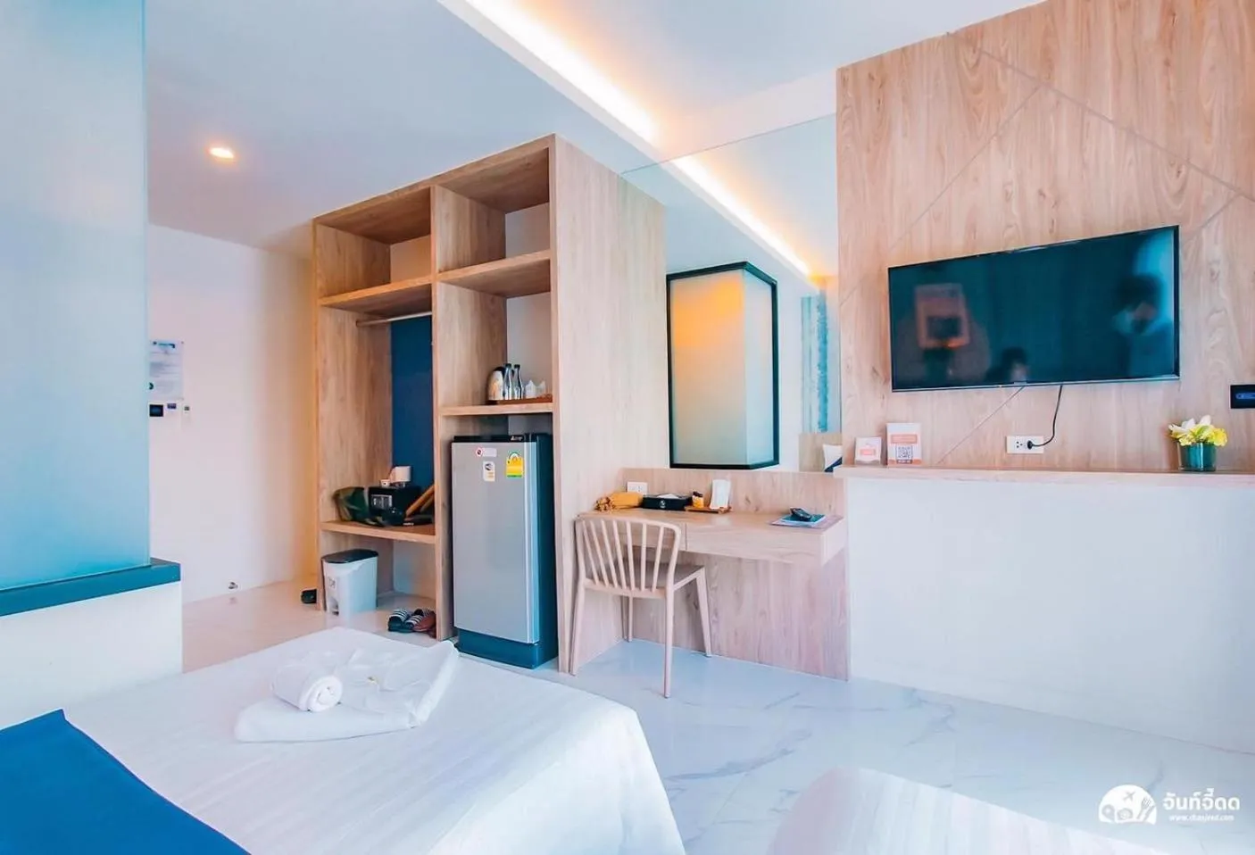 Bed in Phuengluang Riverside Hotel Chanthaburi