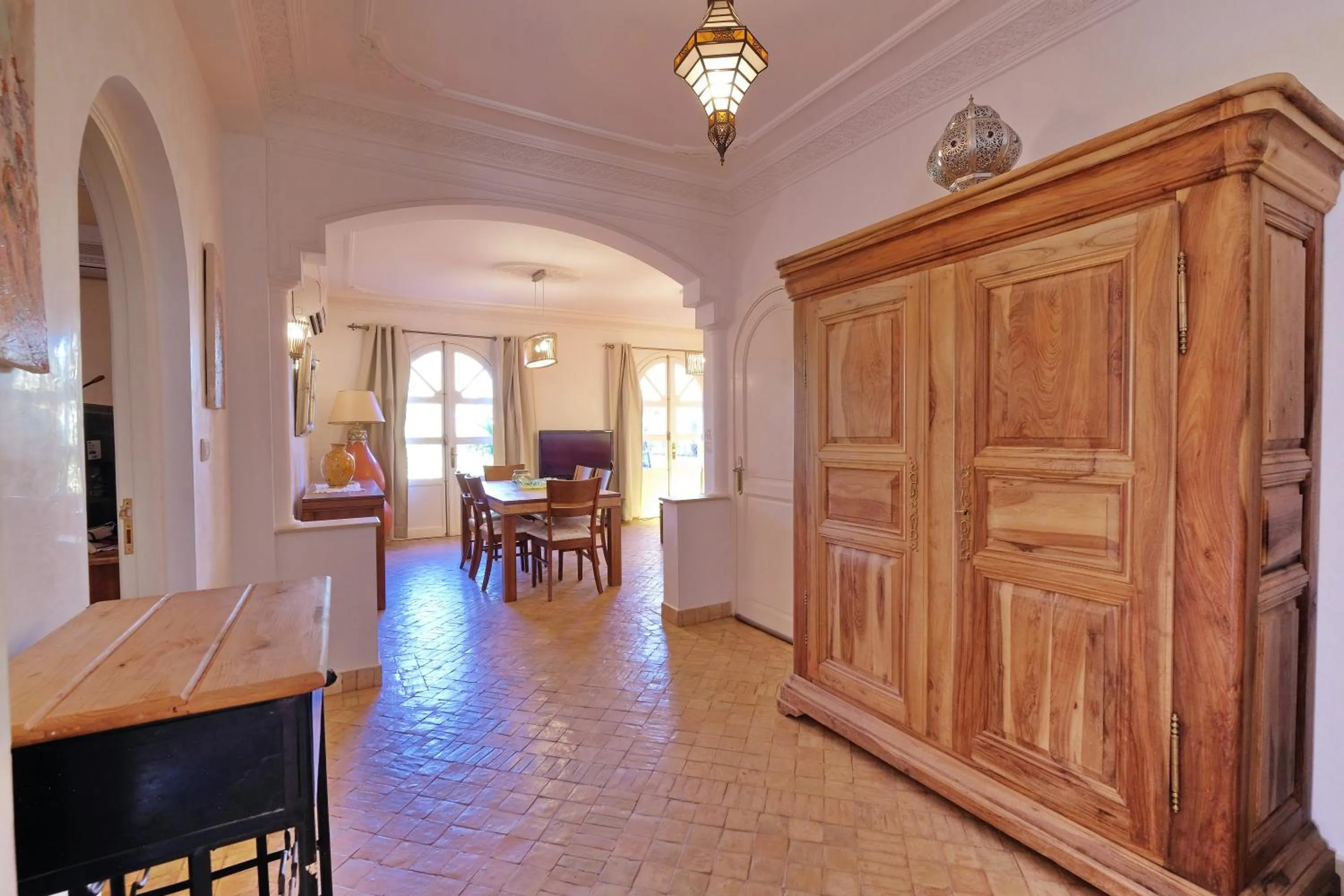 Communal lounge/ TV room in Hacienda Marrakech