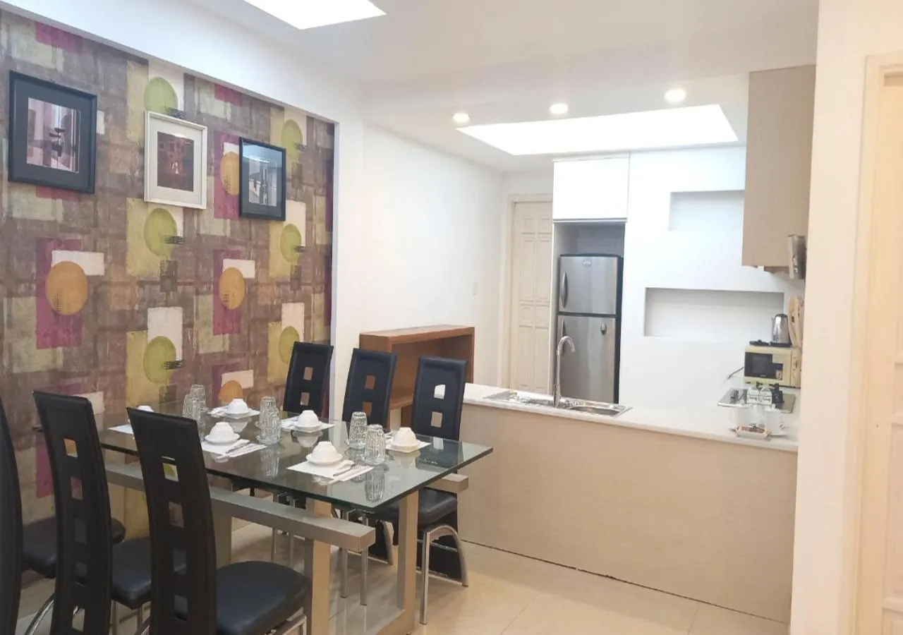 Kitchen or kitchenette in Khai Hoan Apartment Hotel