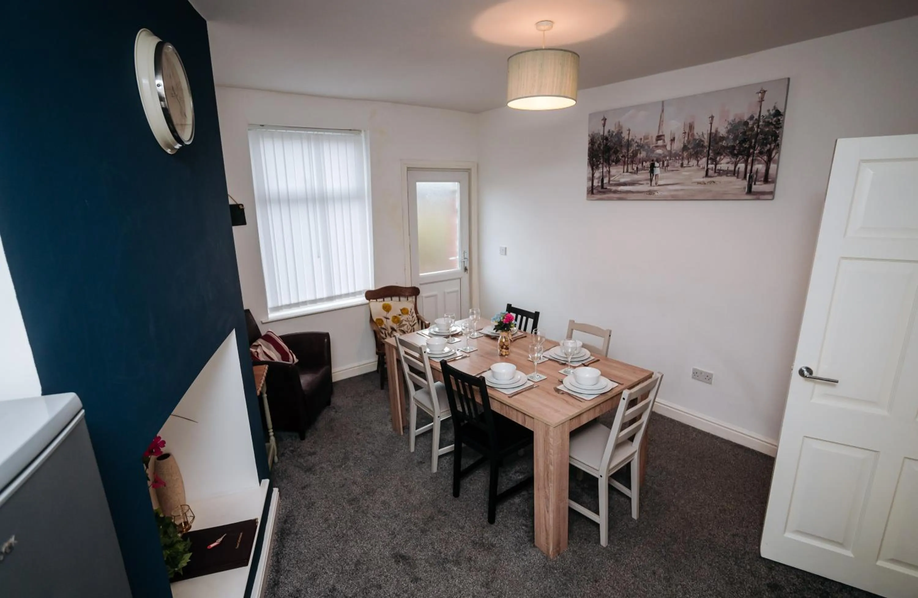 Dining area in Woodhouse Lodge