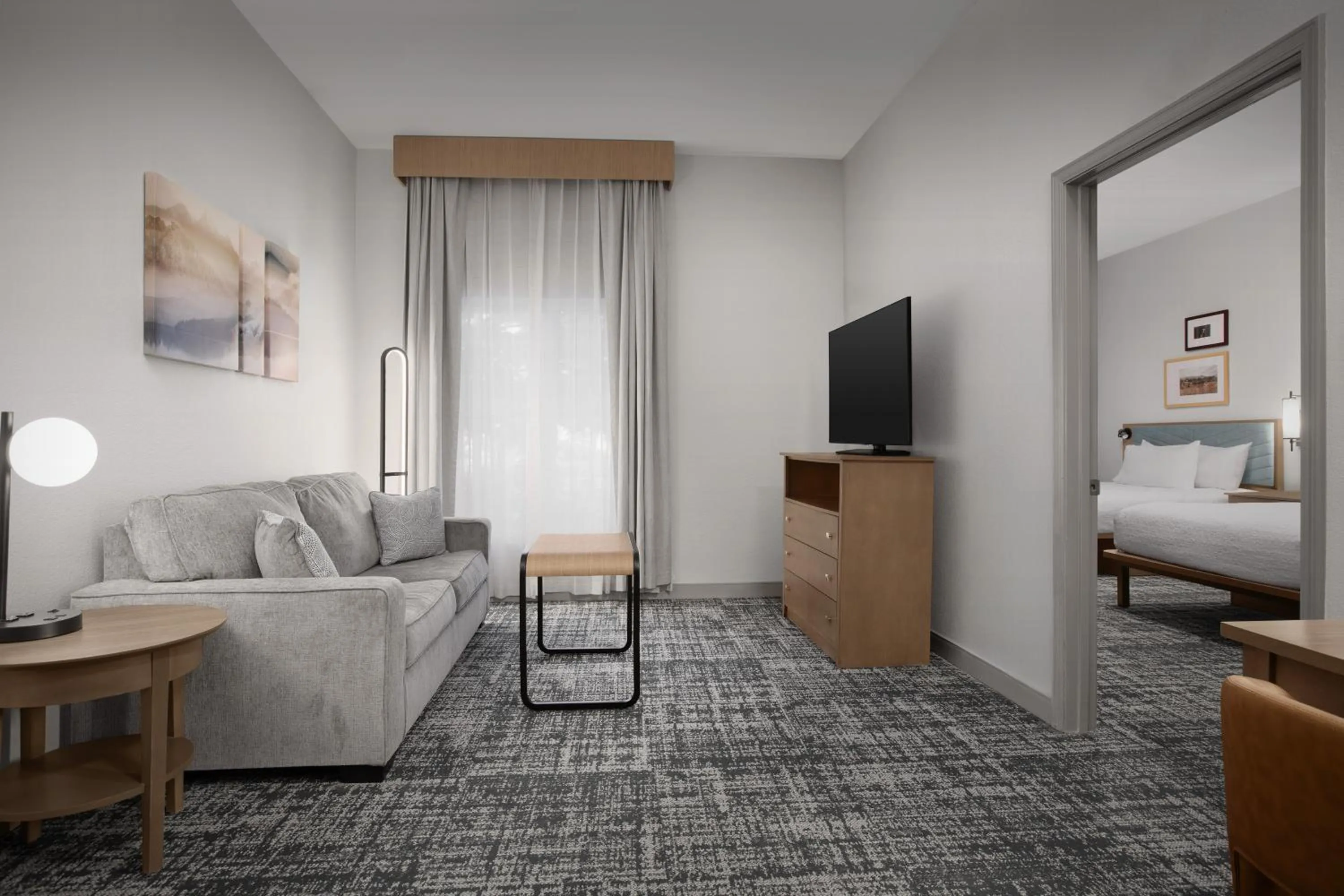 Living room, Bed in Homewood Suites by Hilton Colorado Springs-North