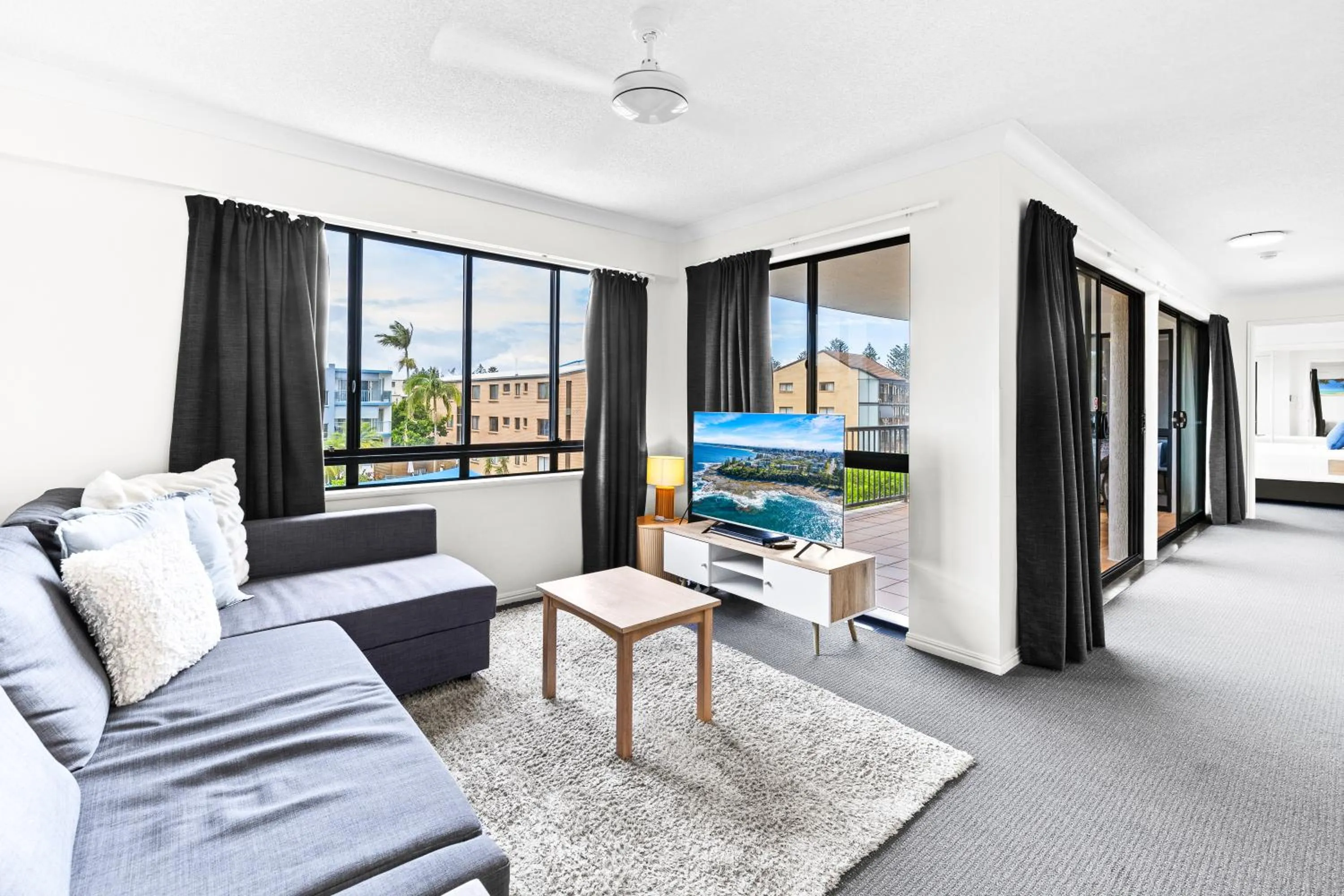 Living room in Belaire Place Motel Apartments