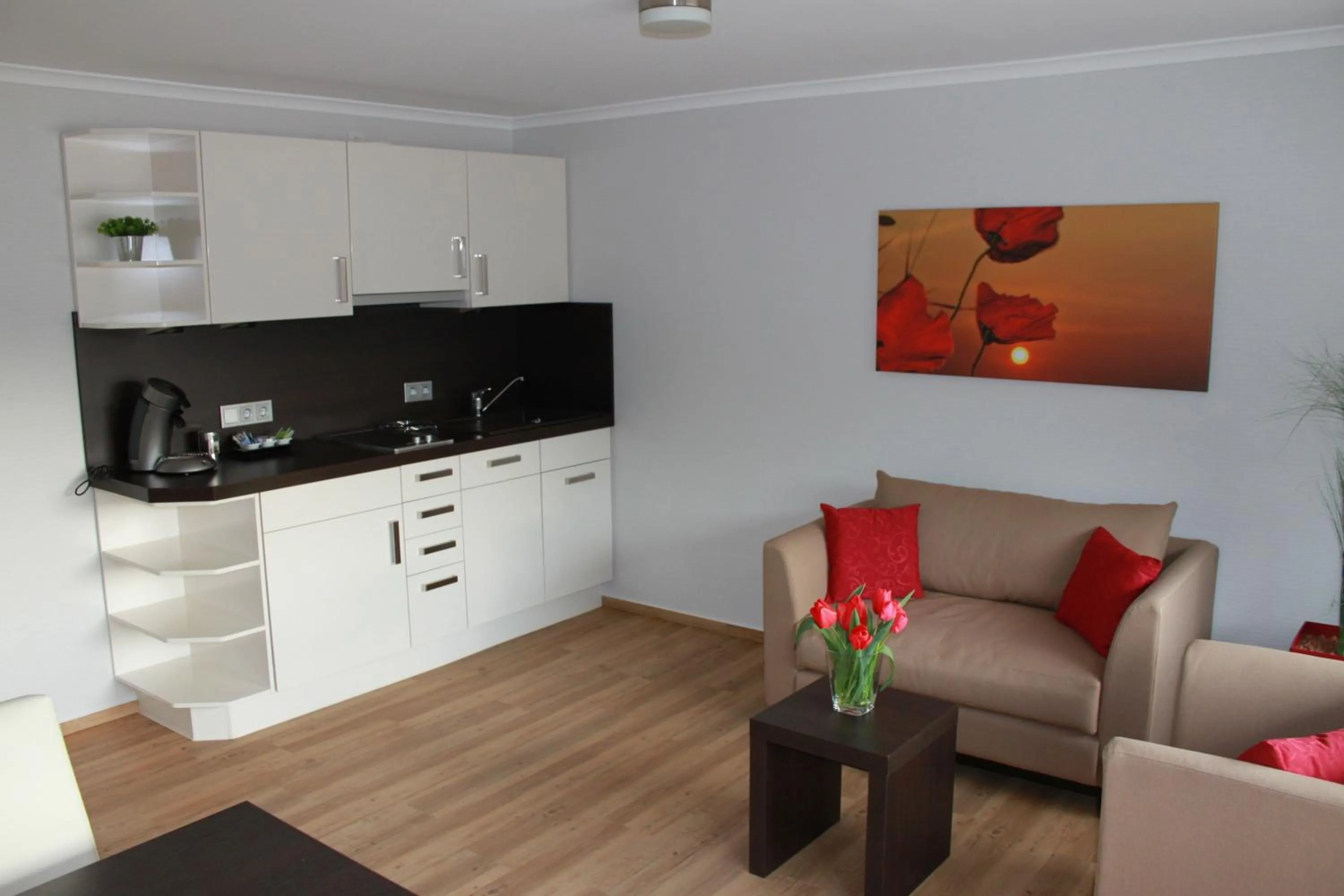 Kitchen or kitchenette in Feriendomizil am Lindenplatz