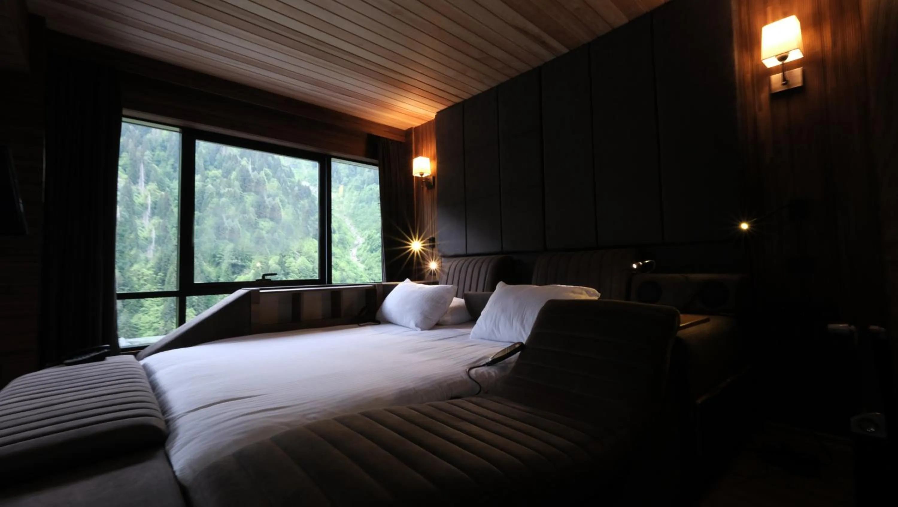 Bed in Ayder Villa de Pelit Hotel